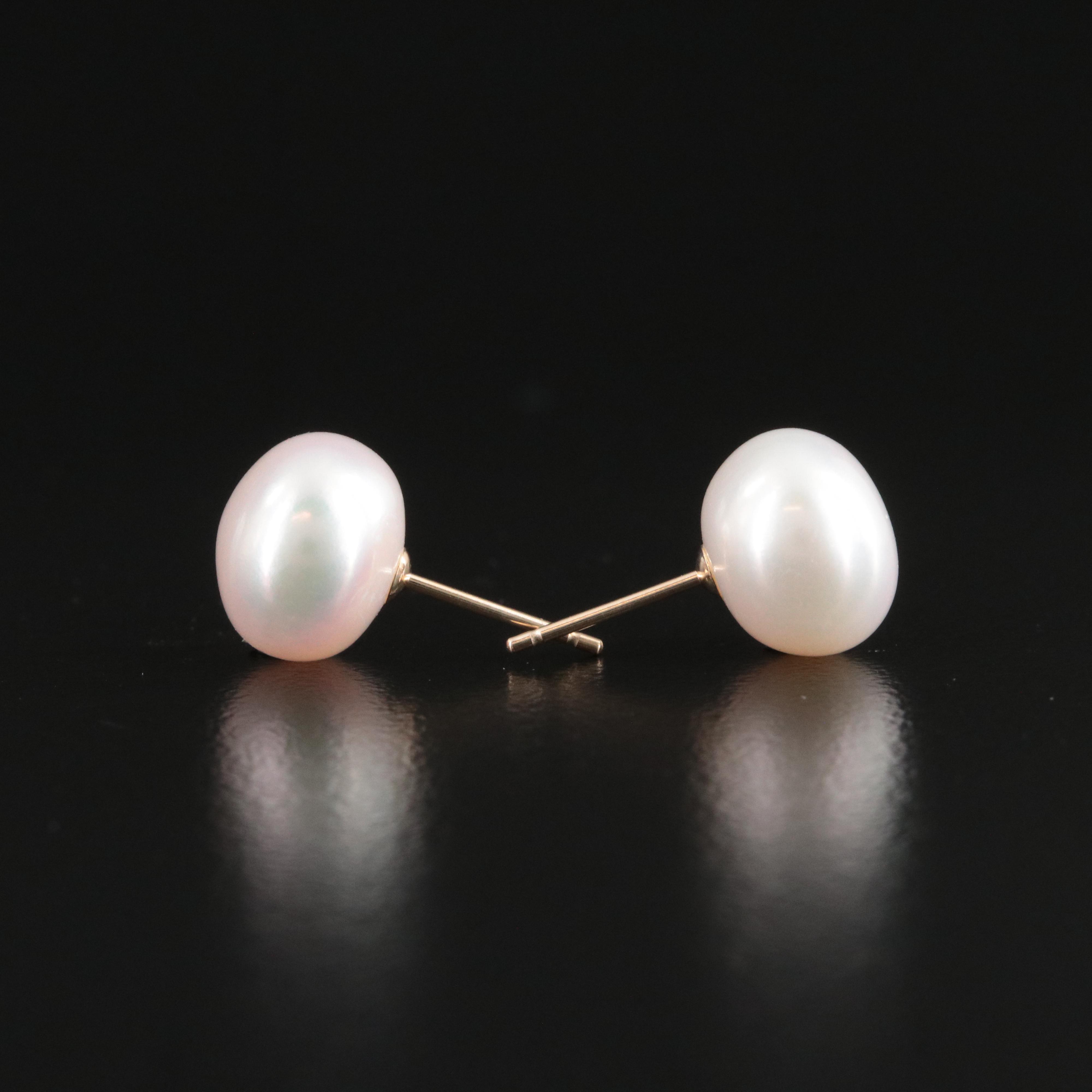 14K Pearl Front-Back Earrings