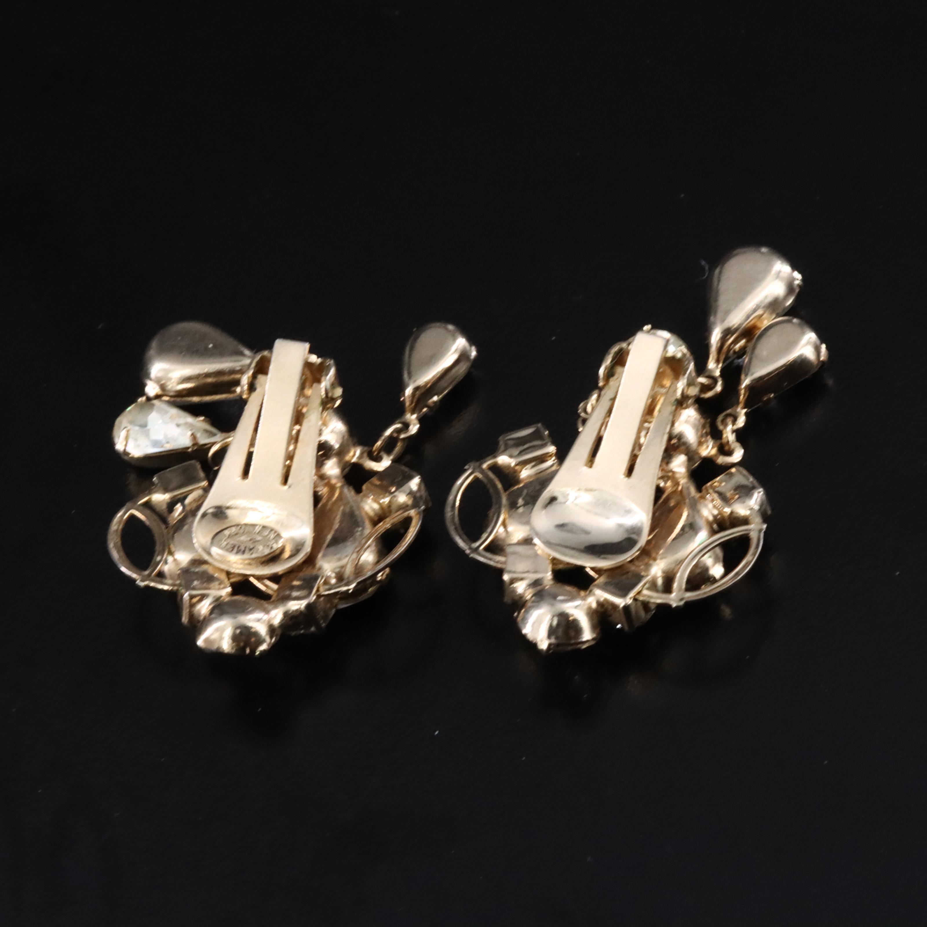 Kramer New York Rhinestone Fringe Necklace and Earring Set