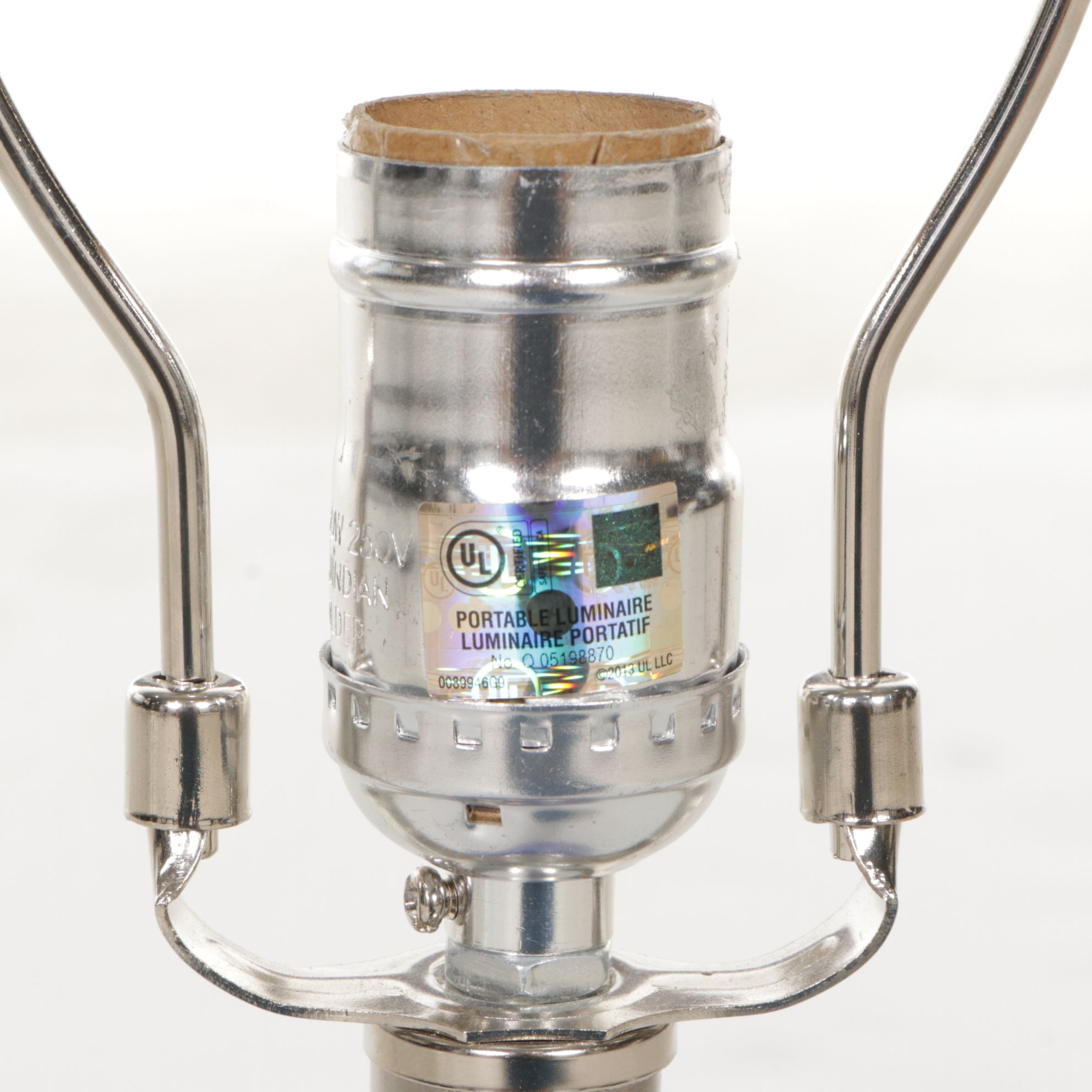 Fluted Azure Ceramic Table Lamp with Cotton Drum Shade