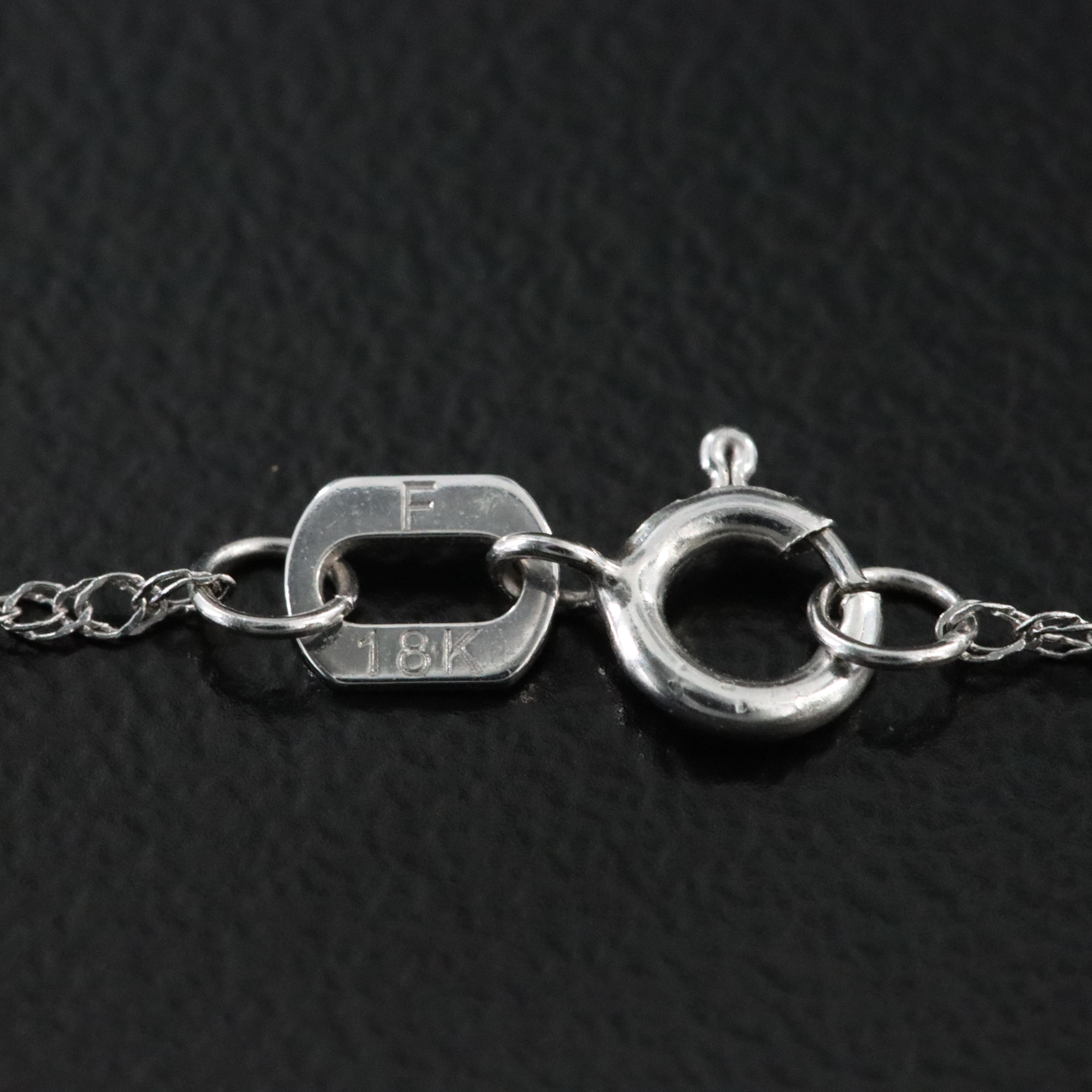 18K Diamond, Sapphire and Aquamarine Pendant Necklace