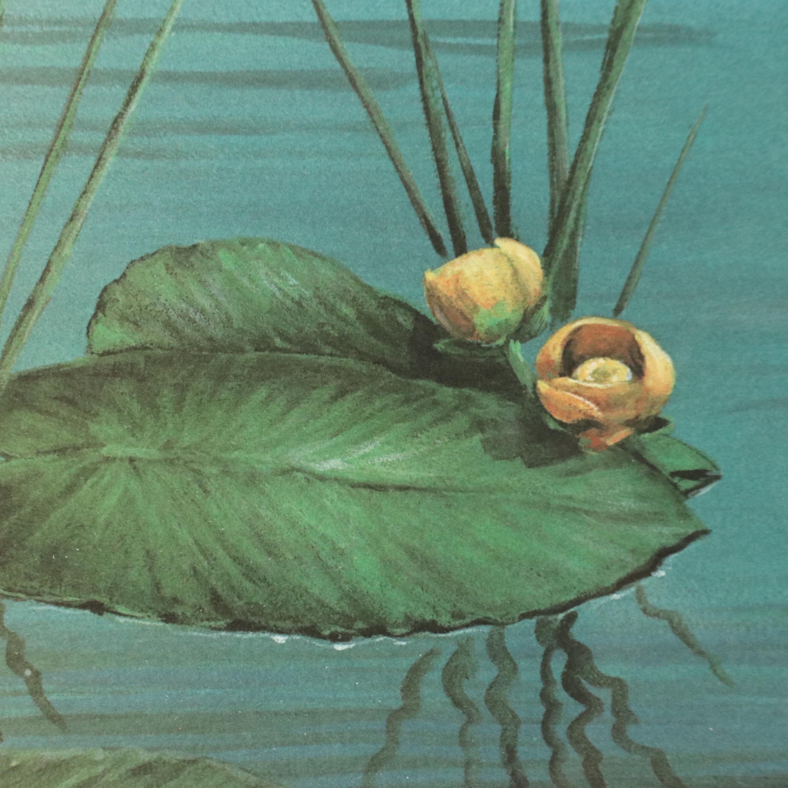 Linda Steffen Williams Offset Lithograph "Loon Lake," Late 20th Century