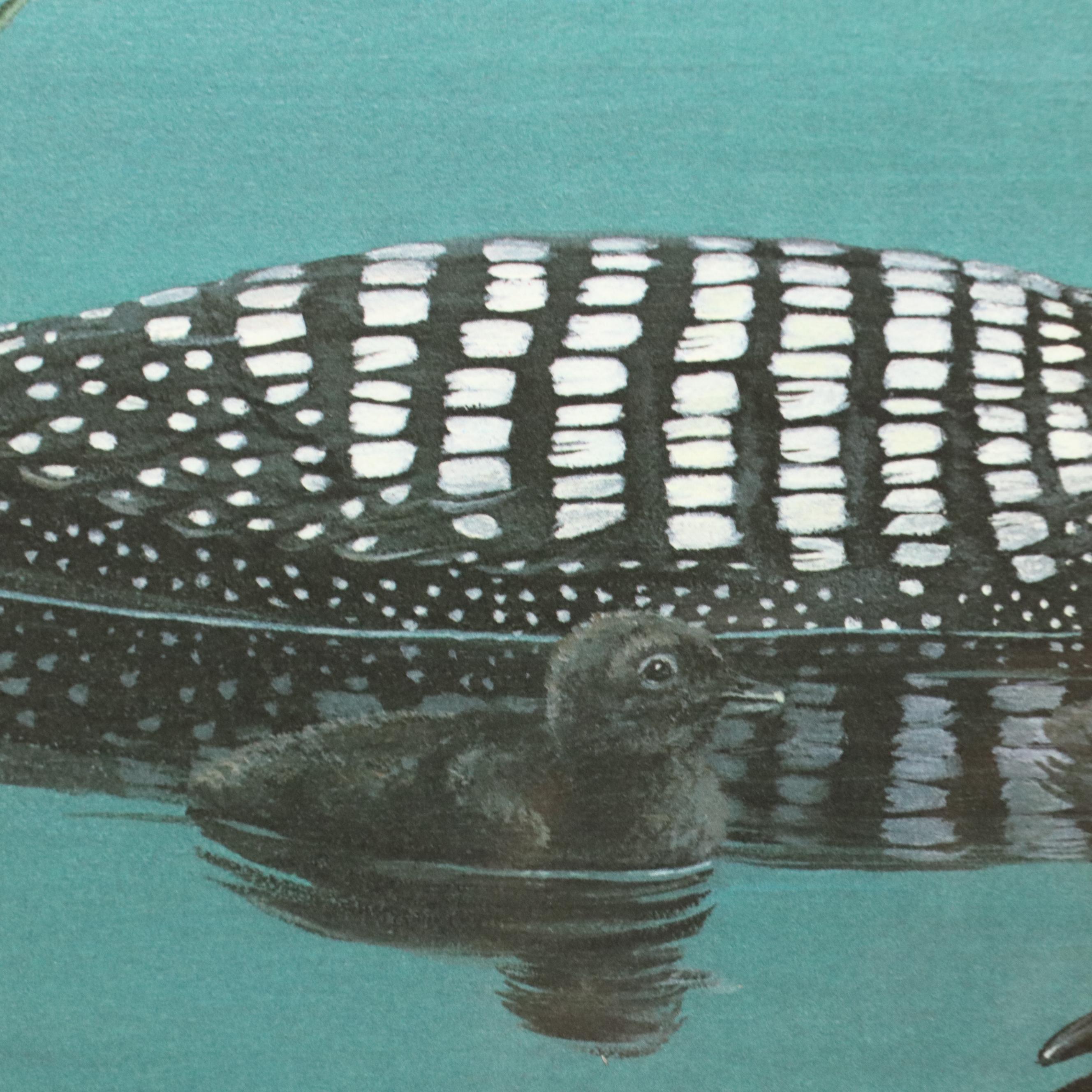 Linda Steffen Williams Offset Lithograph "Loon Lake," Late 20th Century