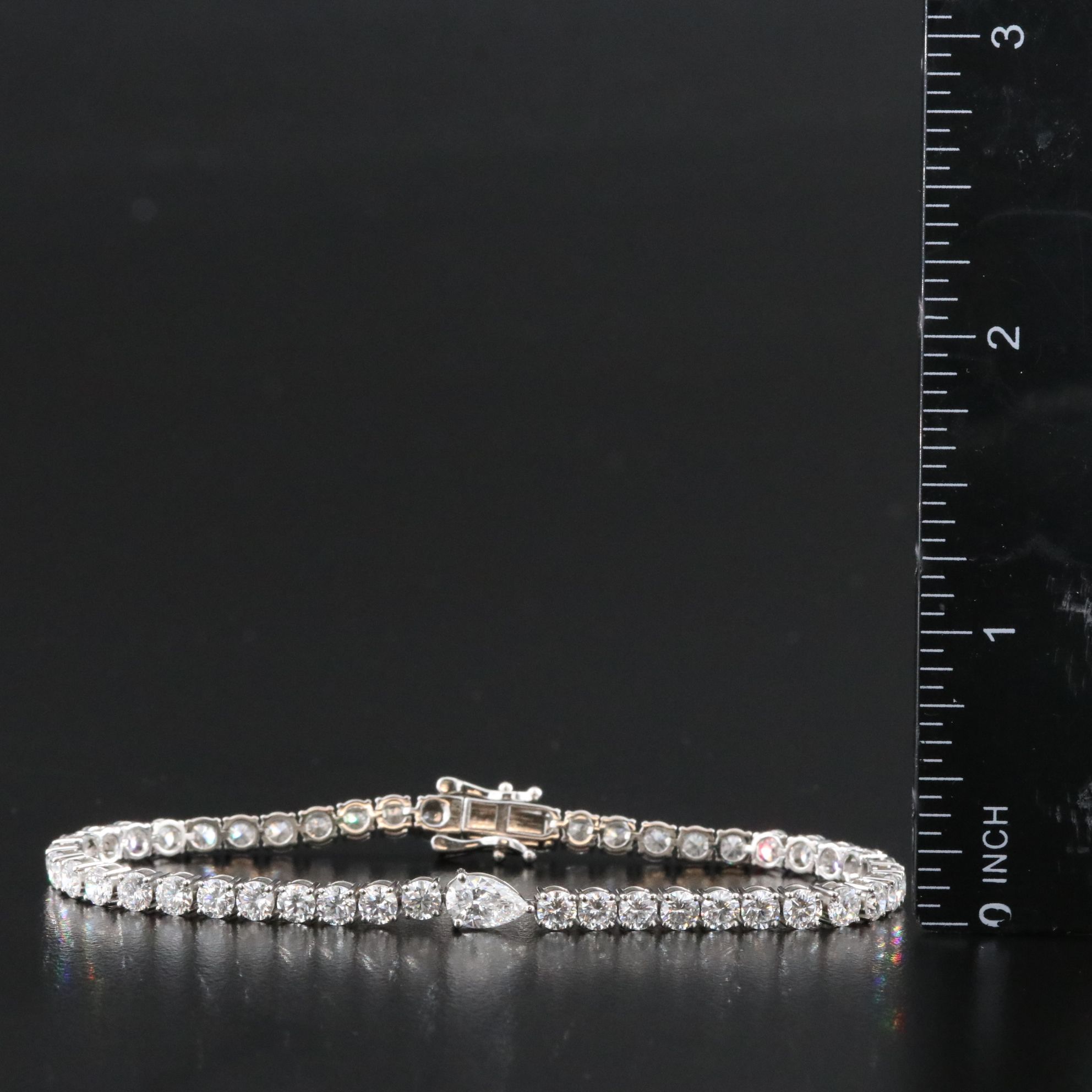 Platinum 7.60 CTW Lab Grown Diamond Line Bracelet