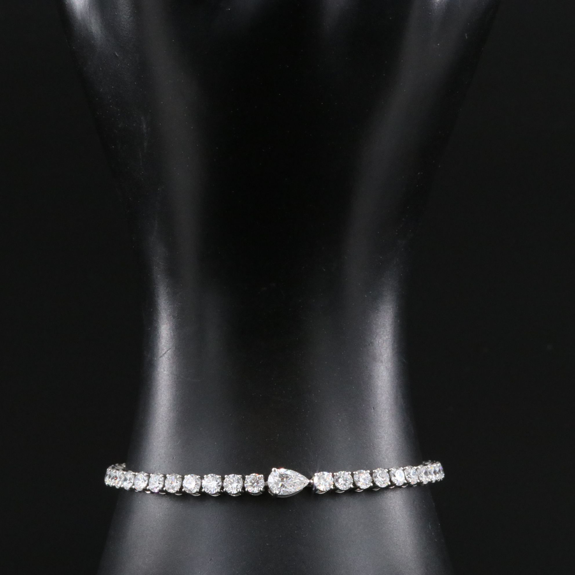 Platinum 7.60 CTW Lab Grown Diamond Line Bracelet