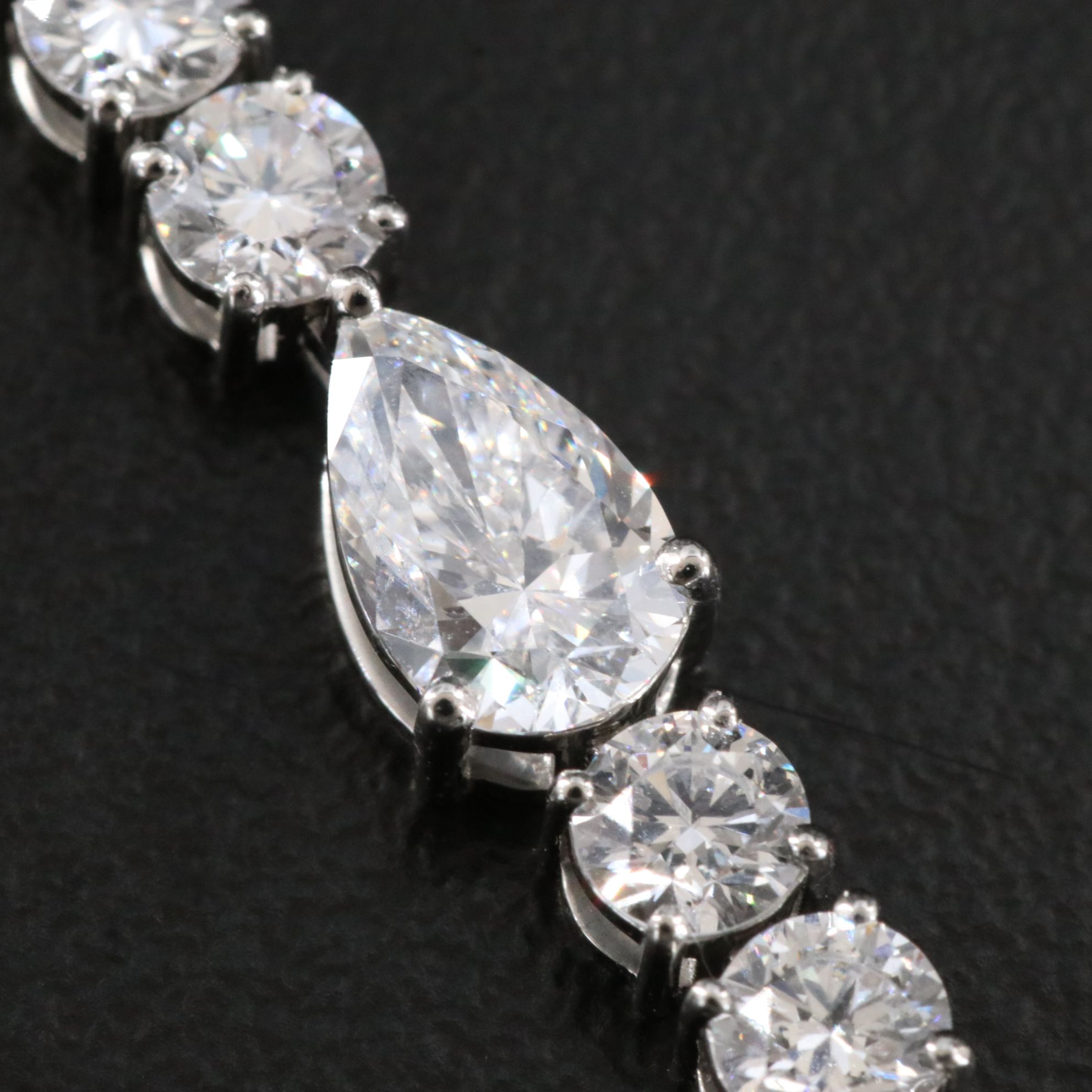 Platinum 7.60 CTW Lab Grown Diamond Line Bracelet