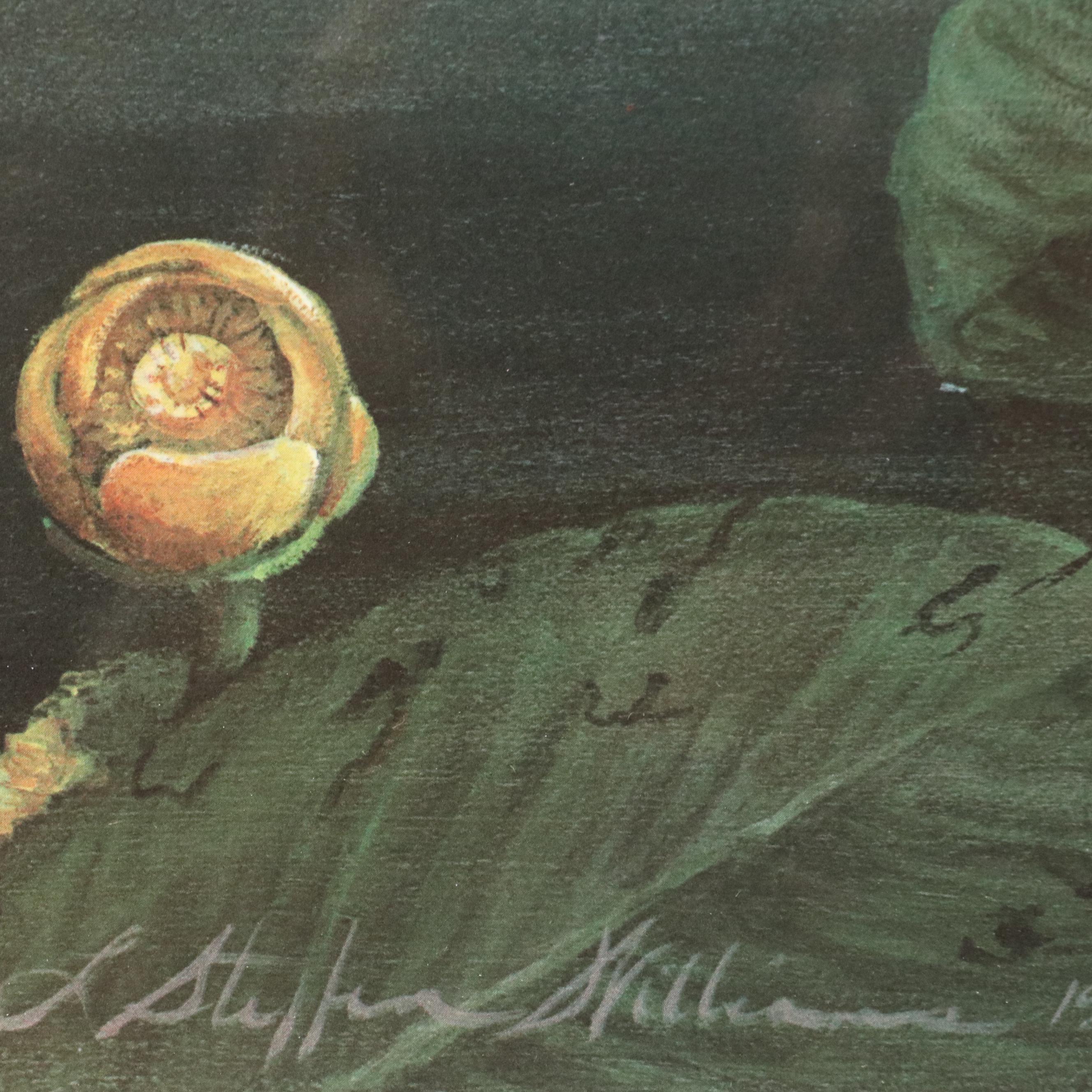 Linda Steffen Williams Offset Lithograph "Loon Lake," Late 20th Century