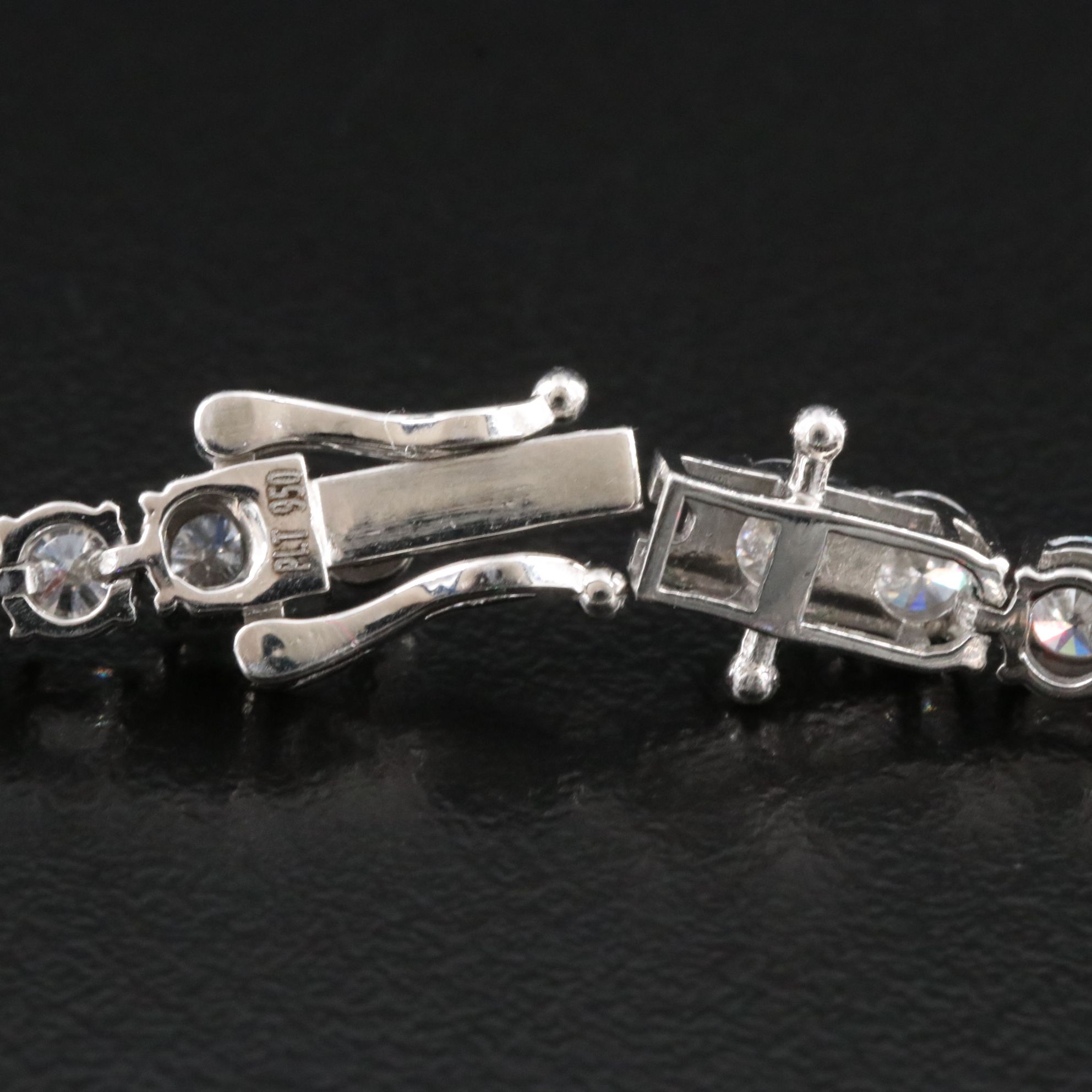 Platinum 7.60 CTW Lab Grown Diamond Line Bracelet