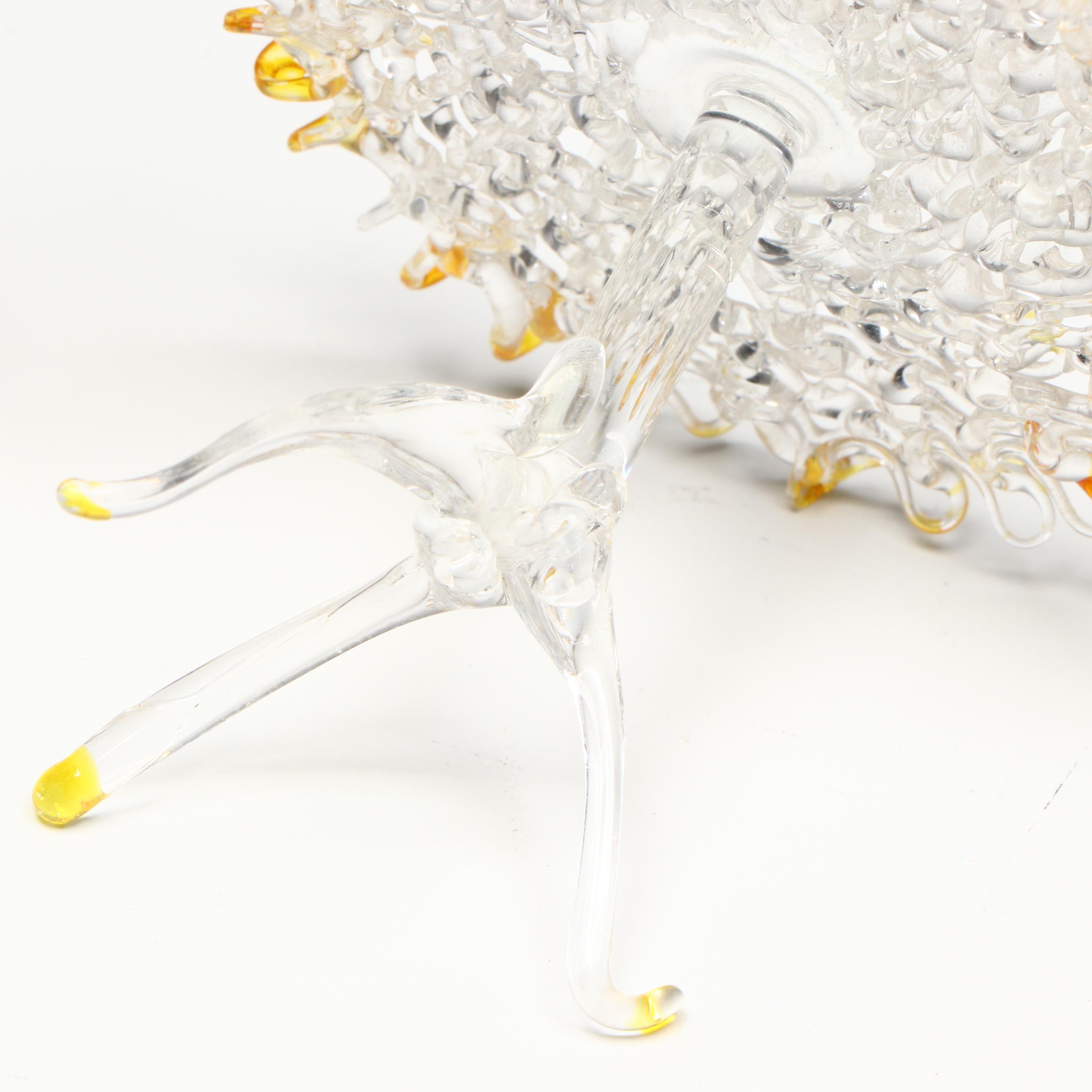 Spun Glass Figurines with Reed and Barton Birthday Candle Holders and Candles