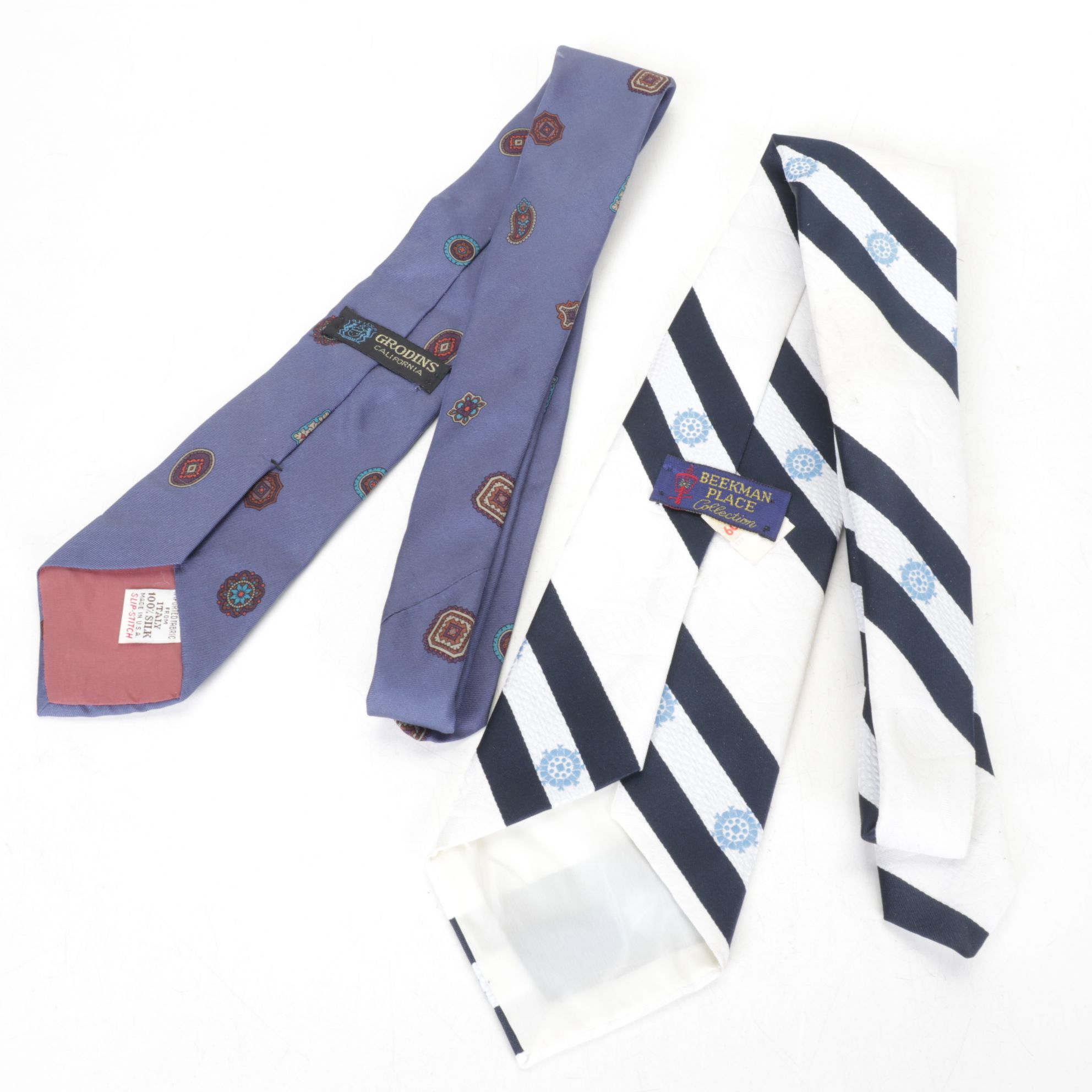 Stripe and Nautical Neckties by Grodins, Beekman Place, Rhodia and More
