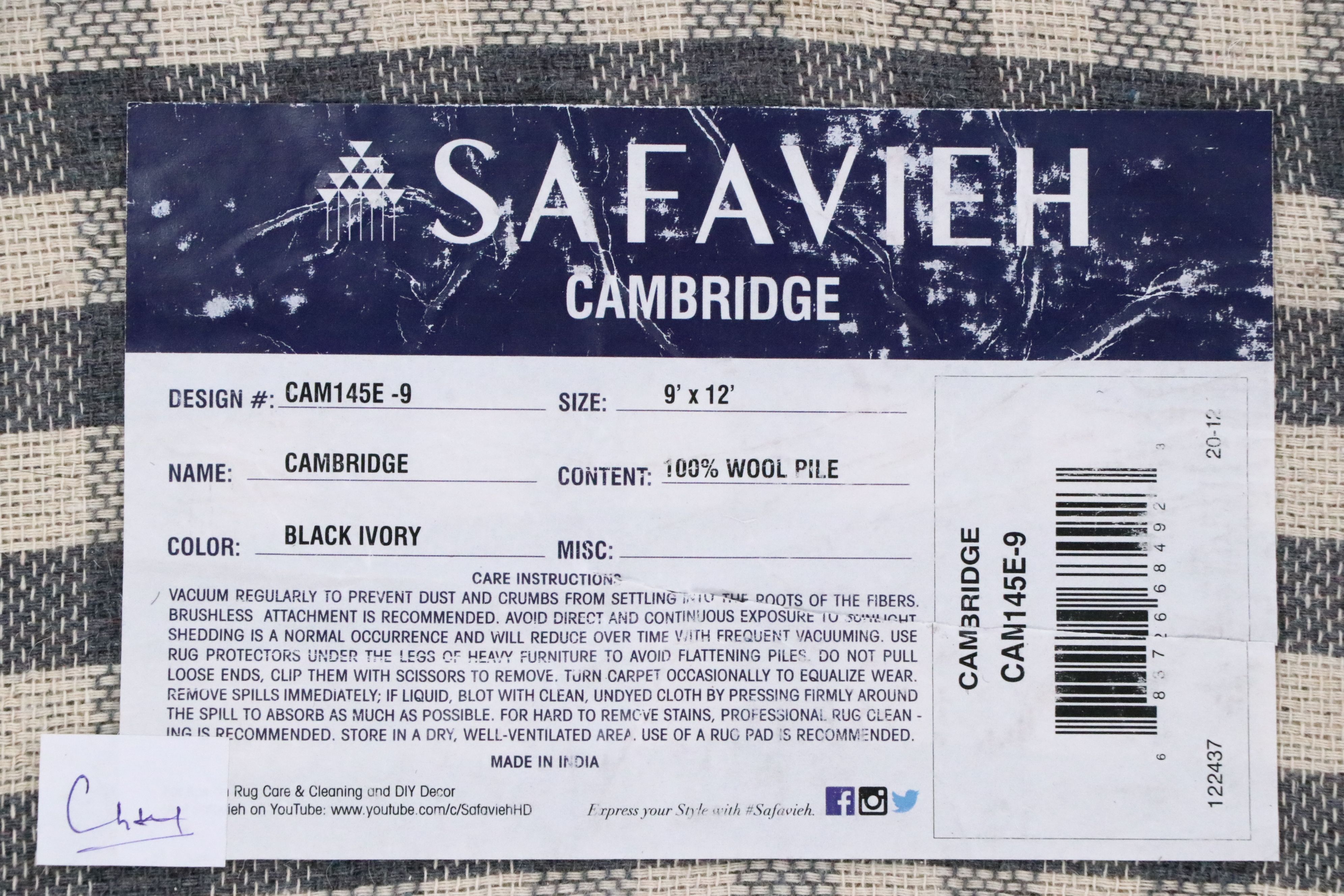 8'8 x 11'11 Hand-Tufted Safavieh "Cambridge" Area Rug