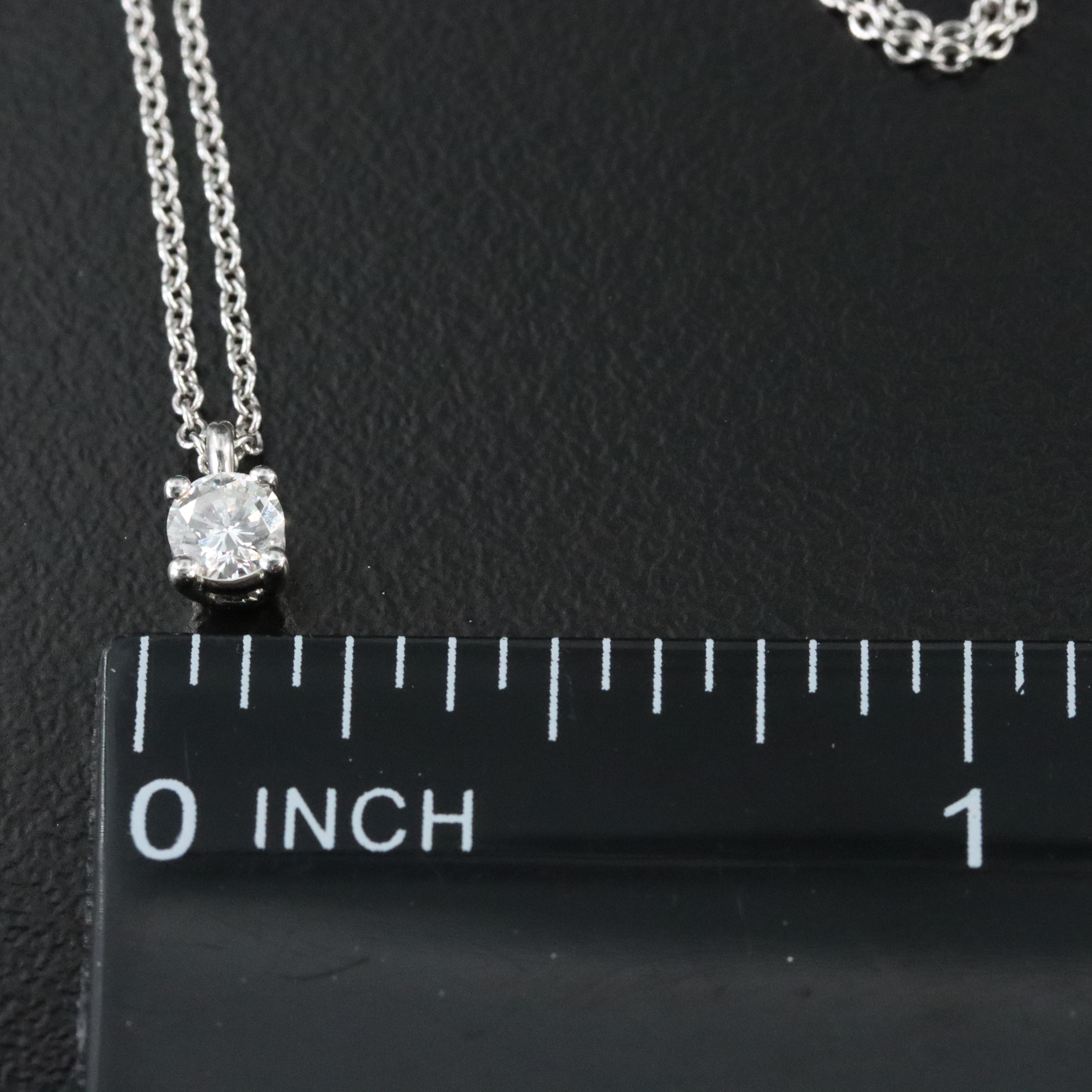 Tiffany & Co. Platinum and Diamond Solitaire Necklace