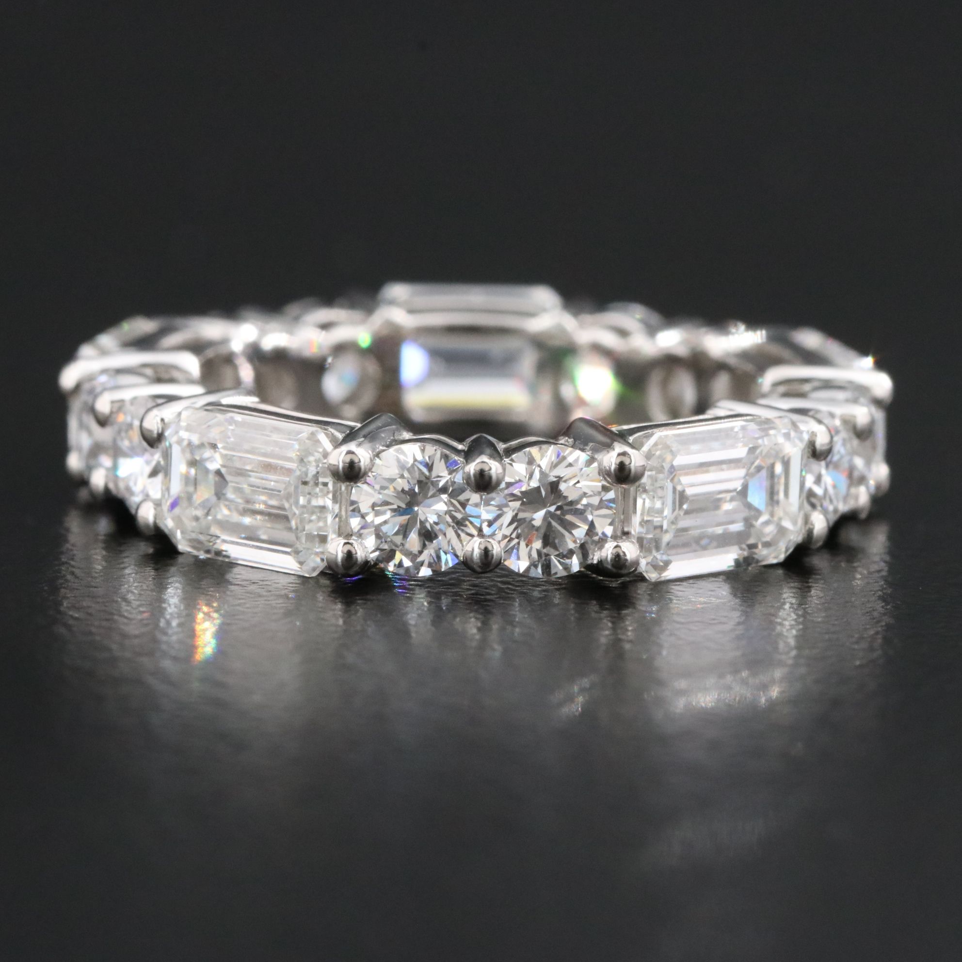 Platinum 7.15 CTW Lab Grown Diamond Eternity Band