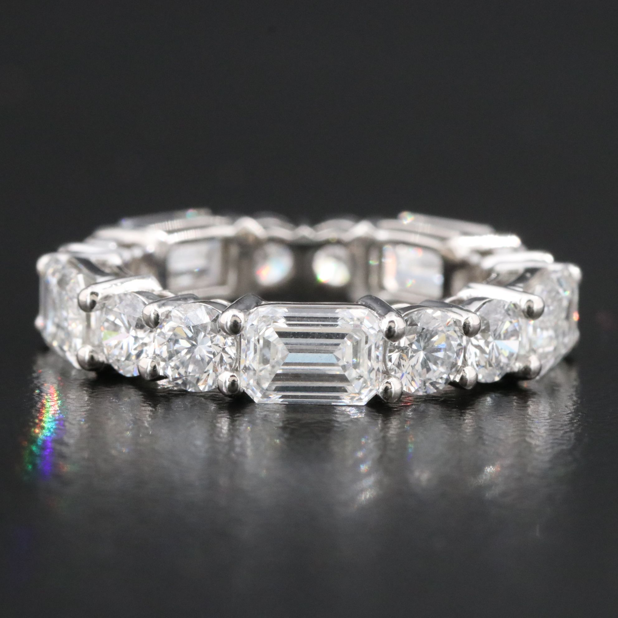 Platinum 7.15 CTW Lab Grown Diamond Eternity Band