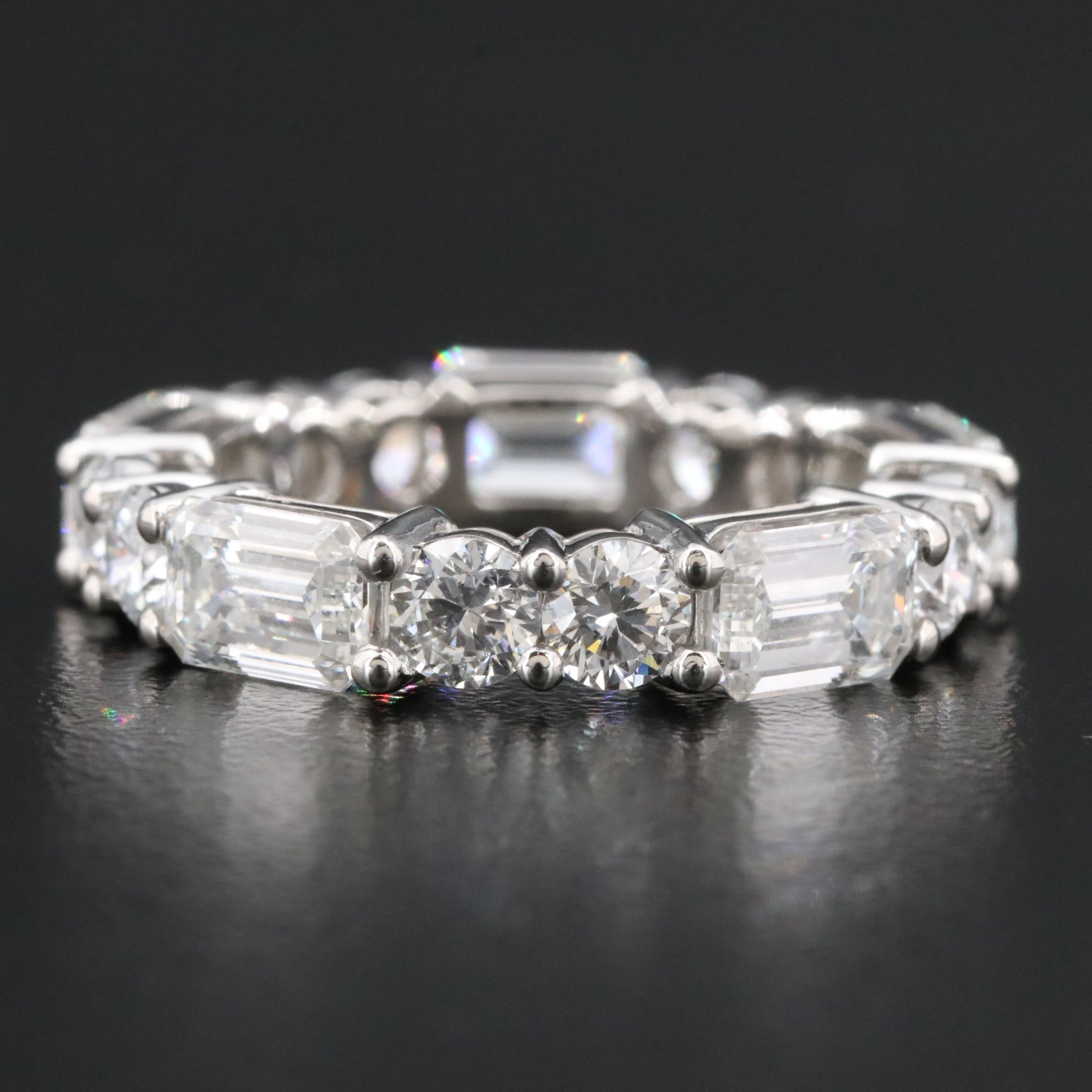 Platinum 7.15 CTW Lab Grown Diamond Eternity Band
