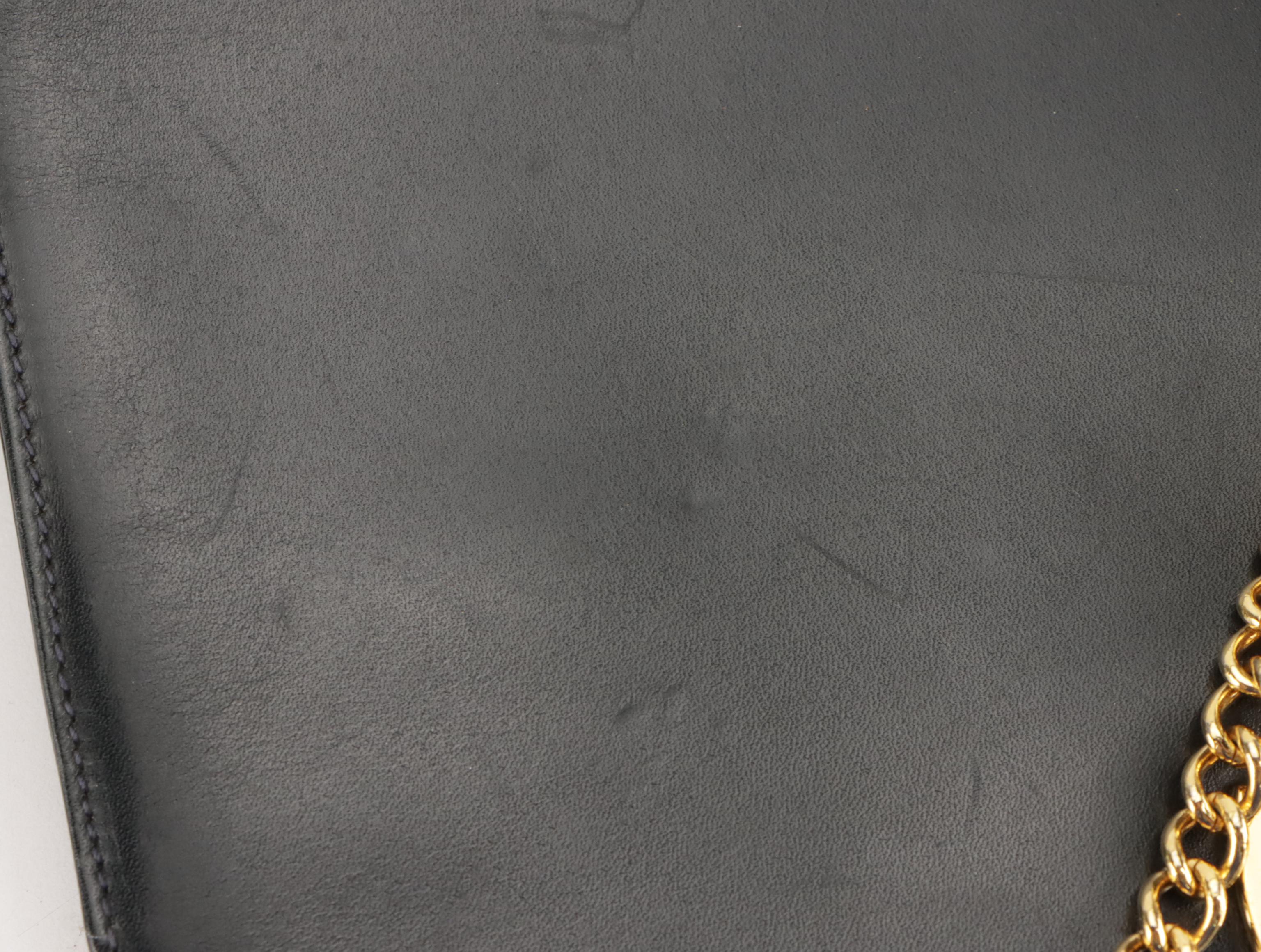 Salvatore Ferragamo Dome Top Crossbody Bag in Midnight Blue Leather