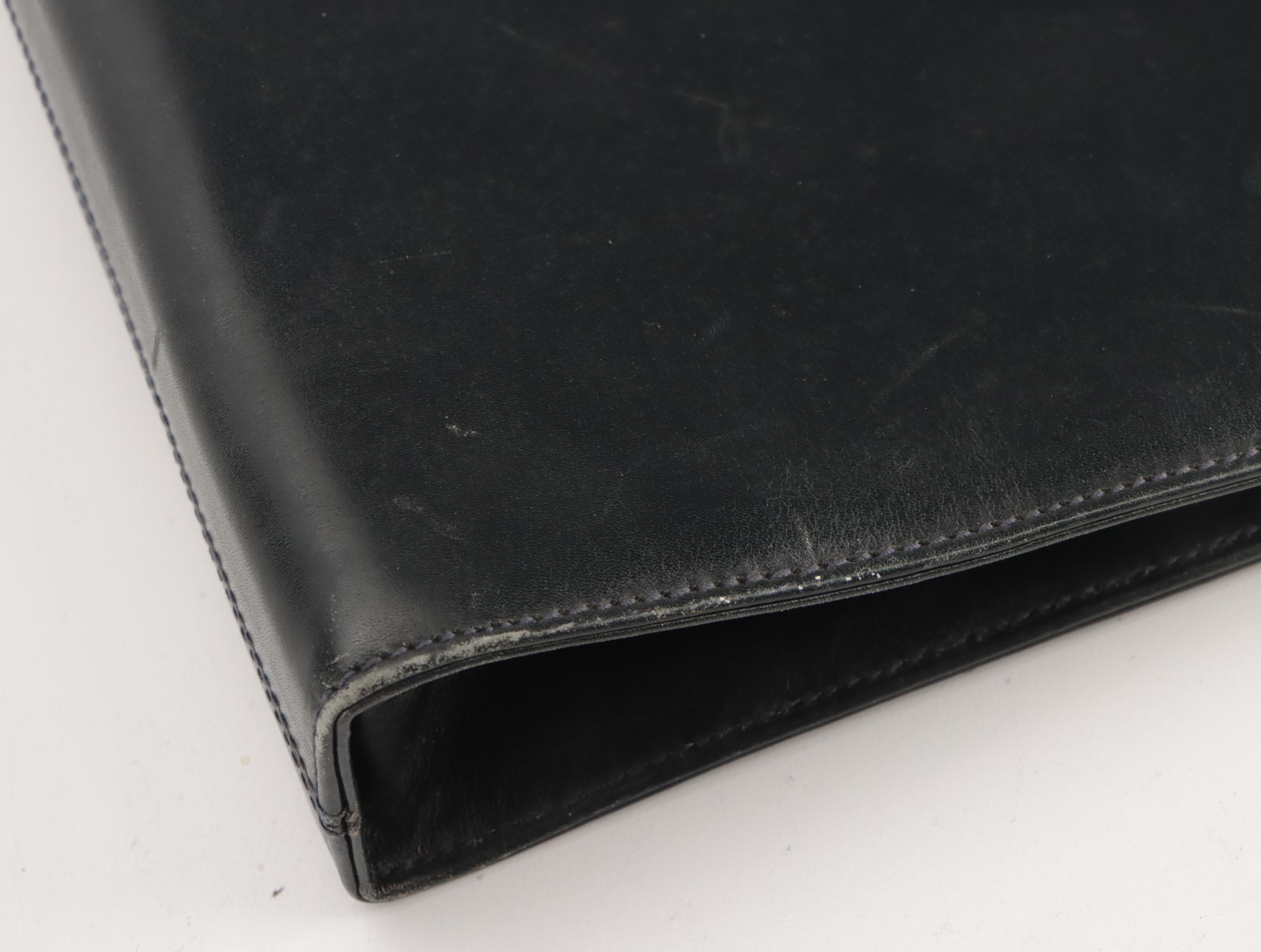 Salvatore Ferragamo Dome Top Crossbody Bag in Midnight Blue Leather