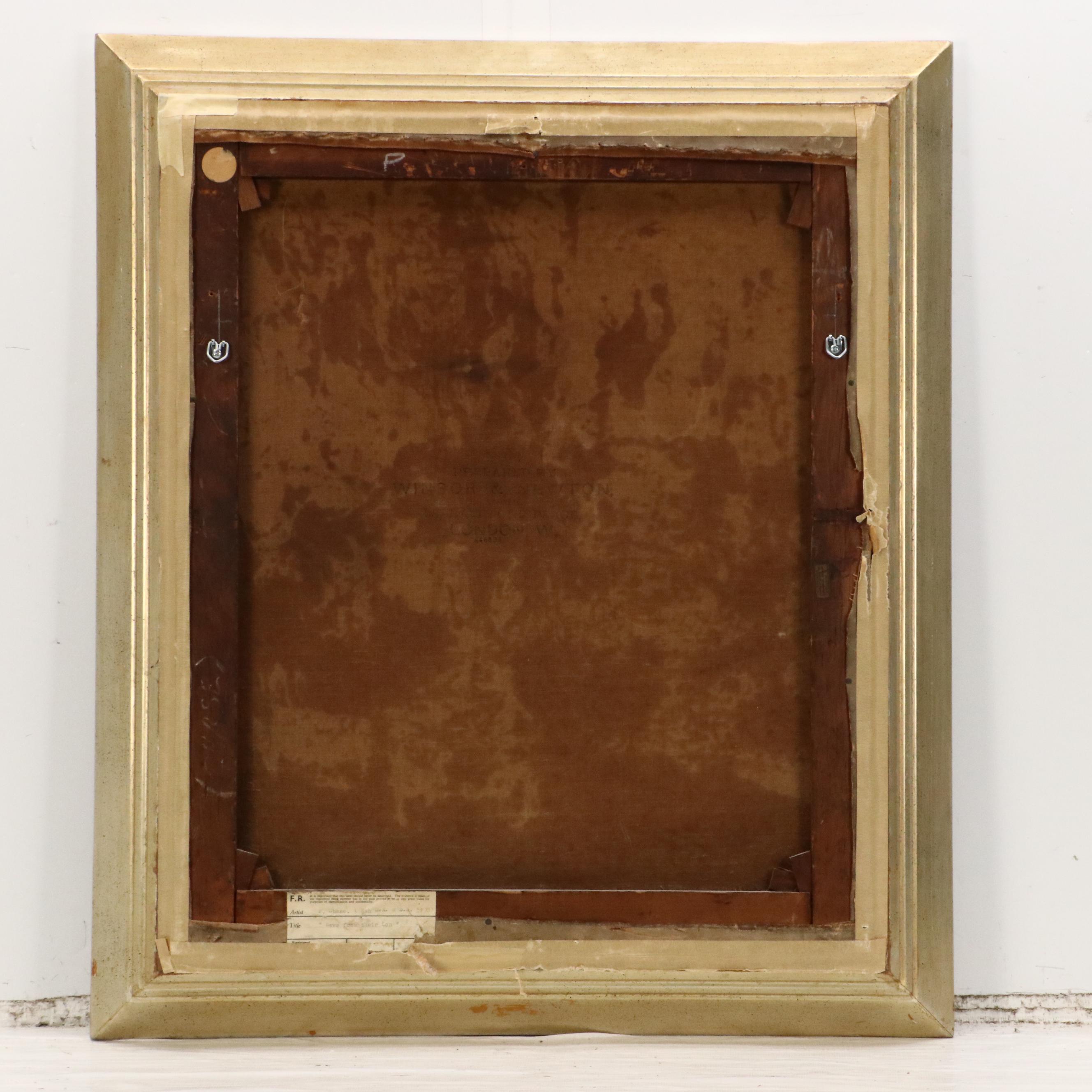 P. Chase Interior Scene Oil Painting "News From Their Son," 1893