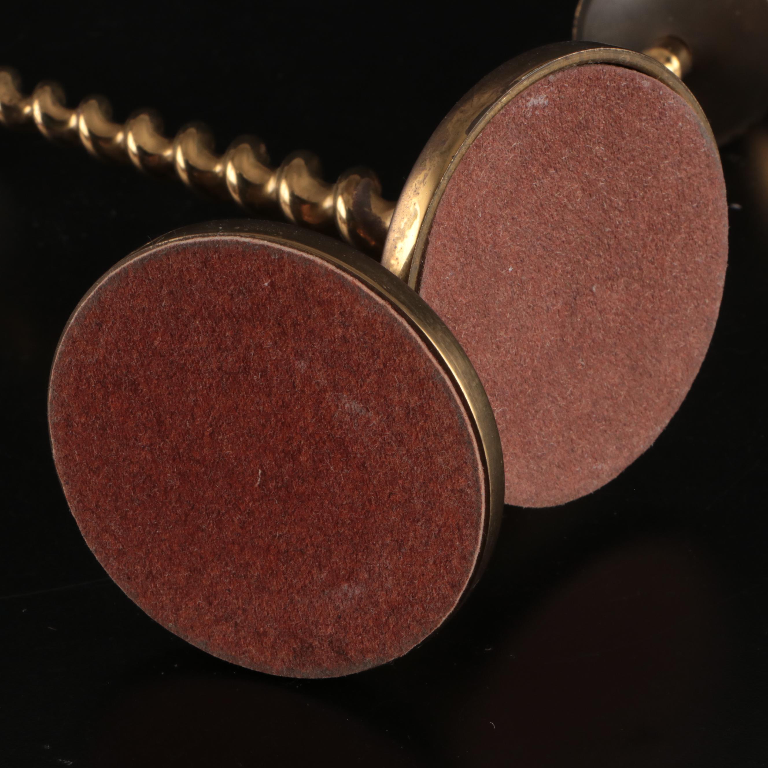 Baldwin Brass and Other Brass Finish Candle Holders with Wax Tapers