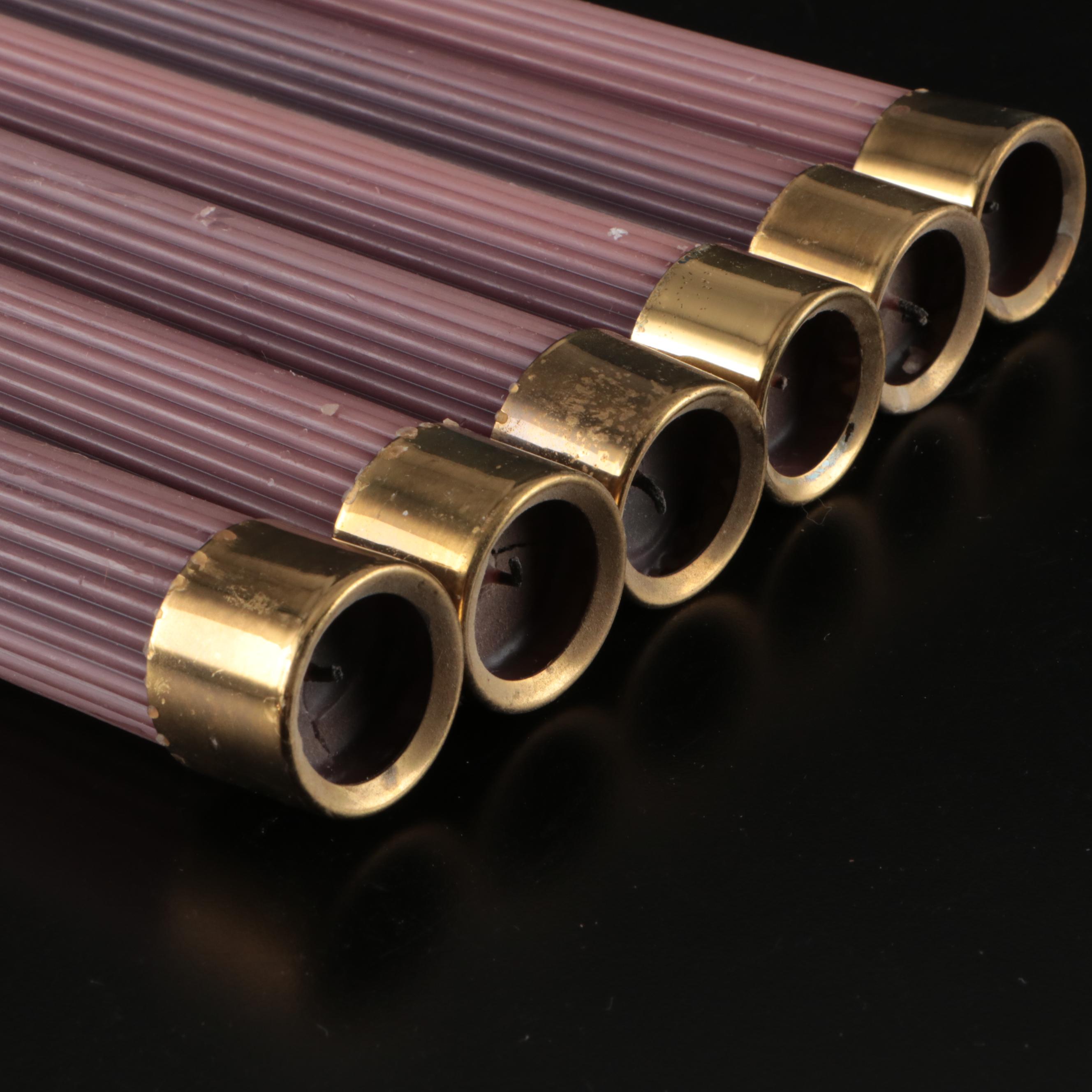 Baldwin Brass and Other Brass Finish Candle Holders with Wax Tapers