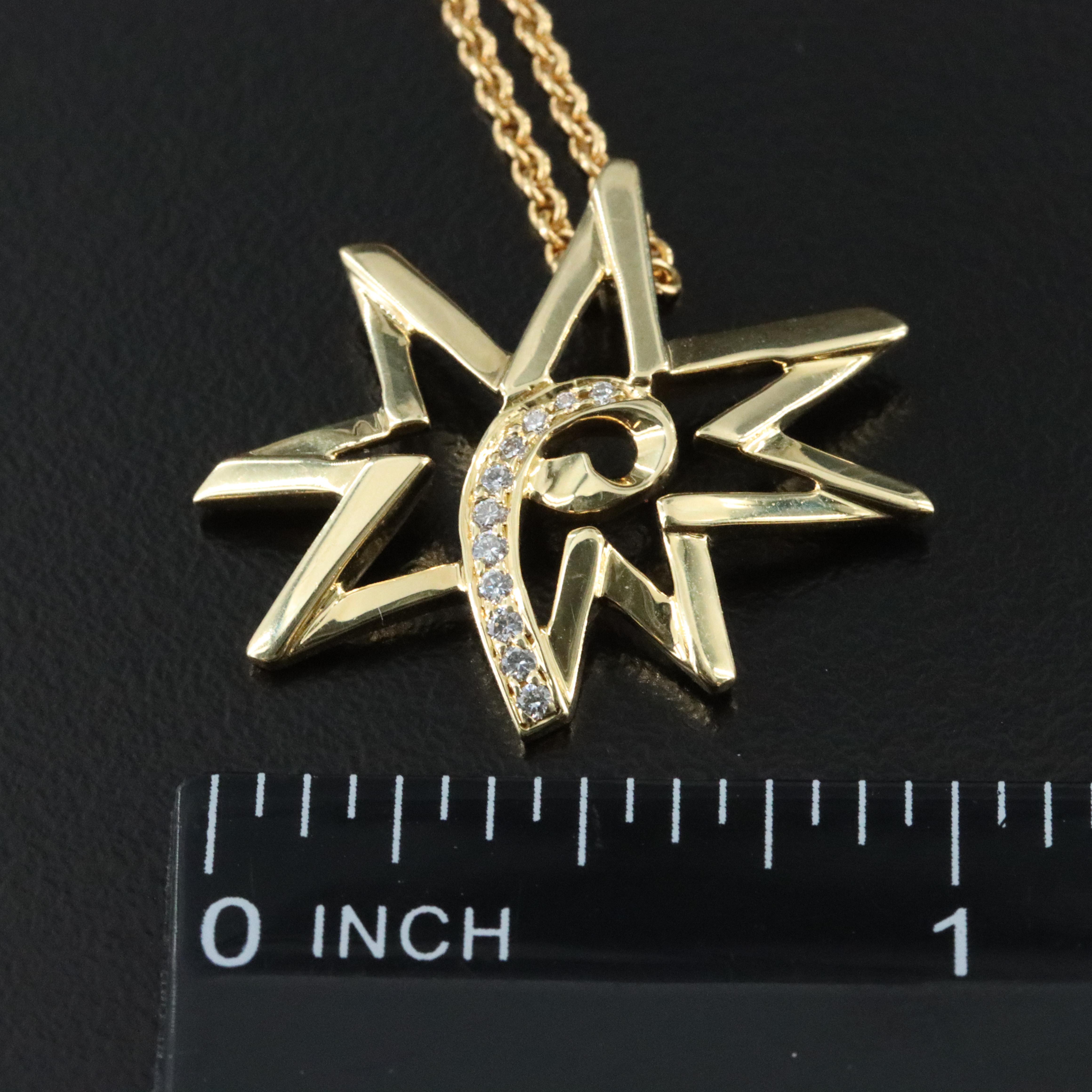 Paloma Picasso for Tiffany & Co. 18K and Diamond Volume Star Necklace