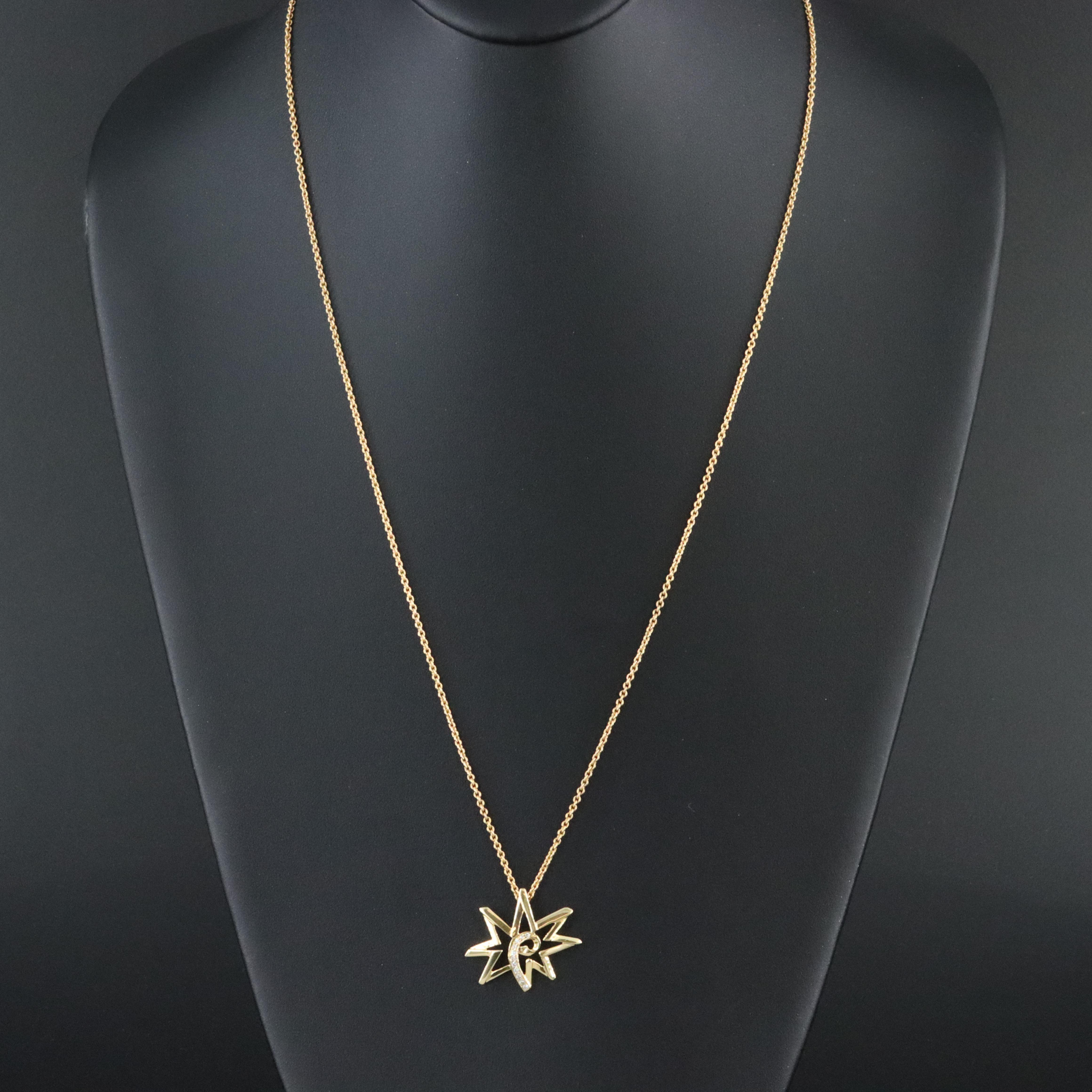Paloma Picasso for Tiffany & Co. 18K and Diamond Volume Star Necklace