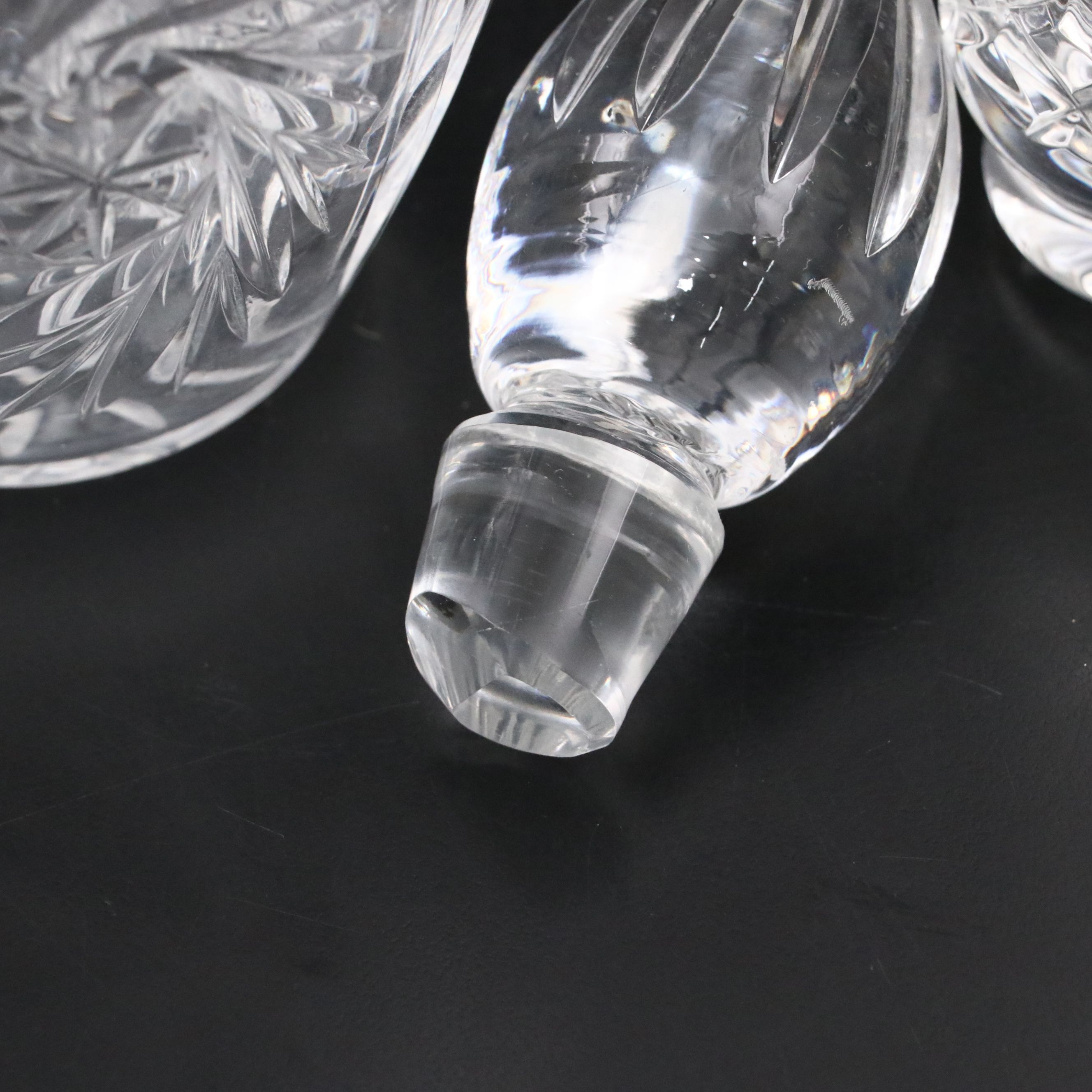 Baccarat, Waterford and Gorham Crystal Decanters and Bud Vase