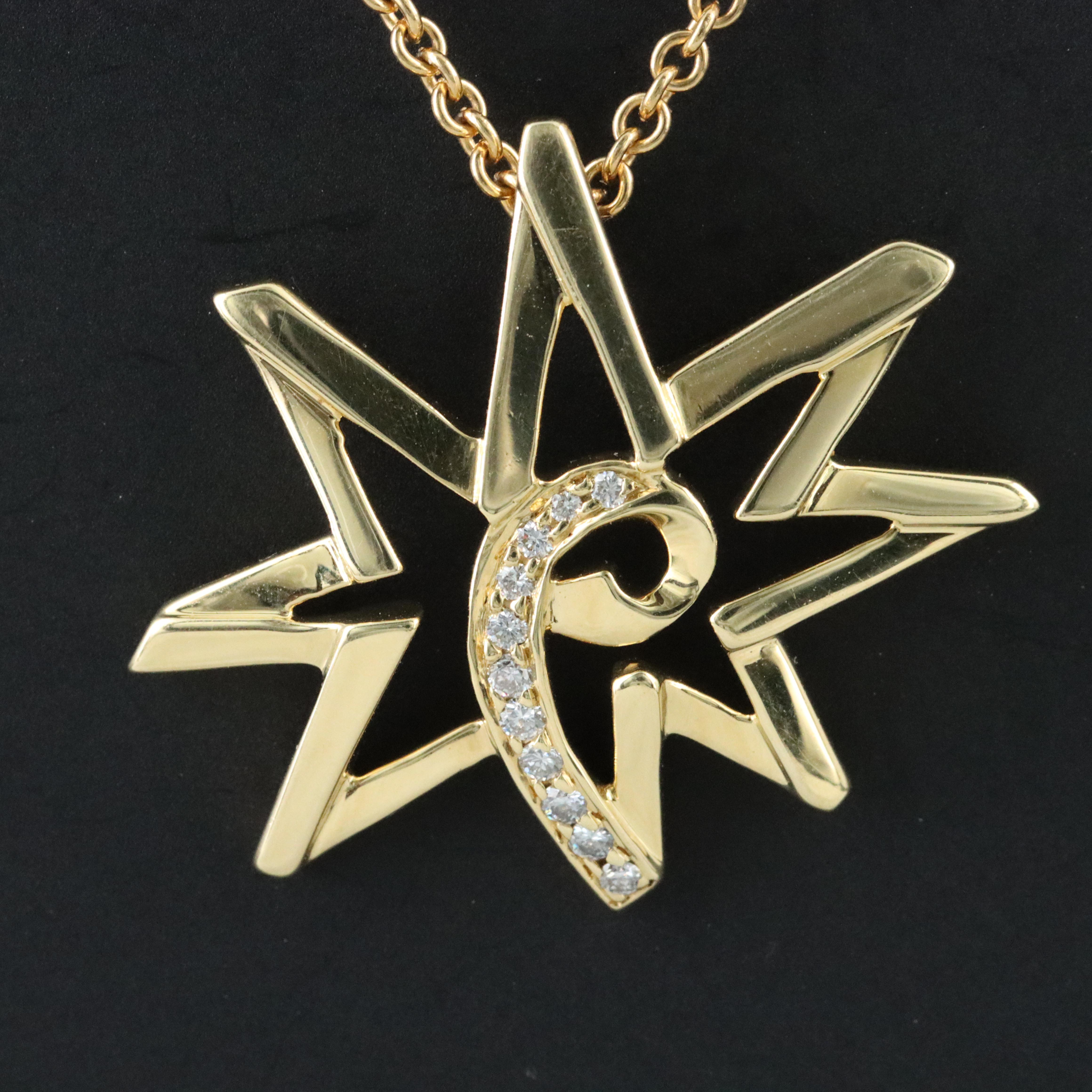 Paloma Picasso for Tiffany & Co. 18K and Diamond Volume Star Necklace