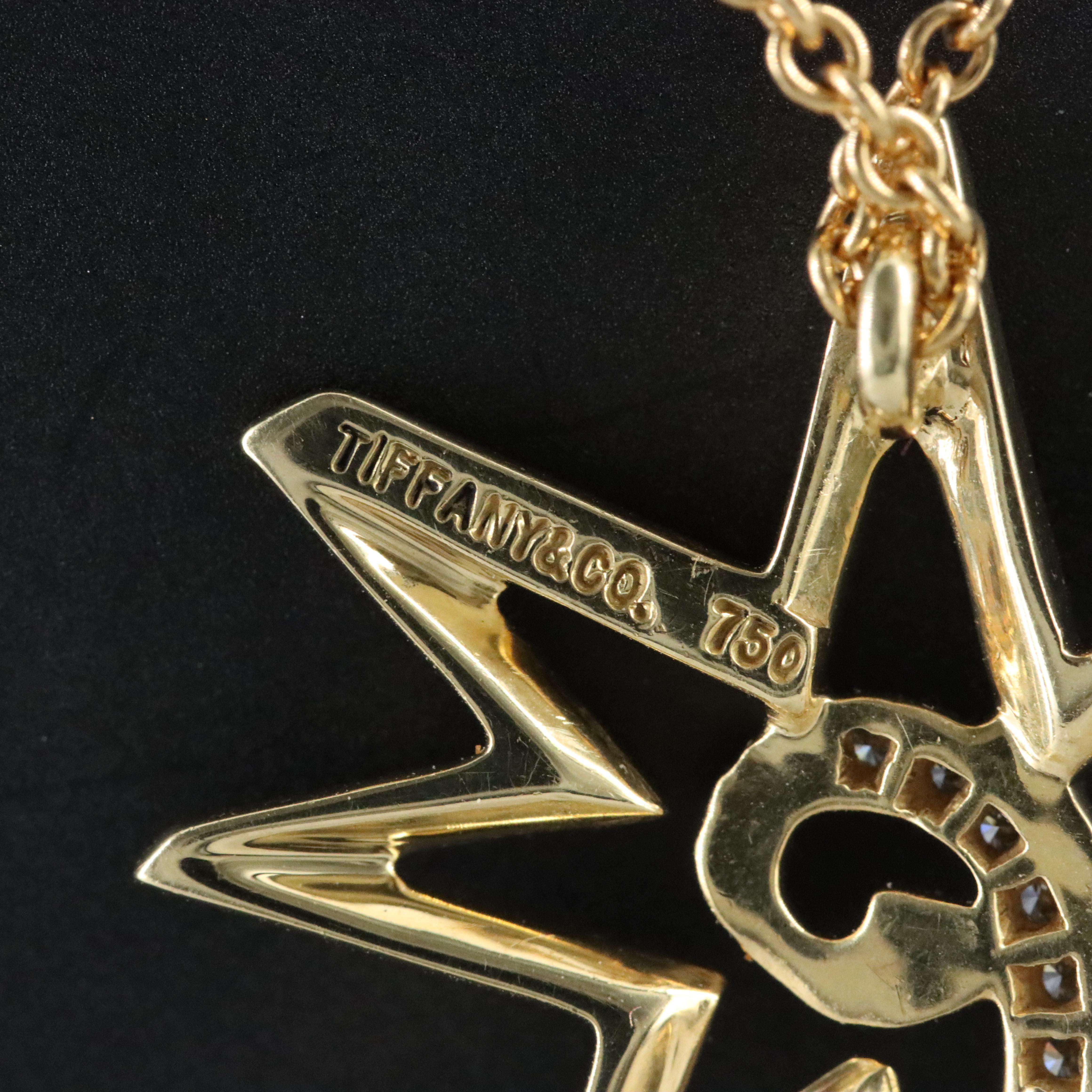 Paloma Picasso for Tiffany & Co. 18K and Diamond Volume Star Necklace