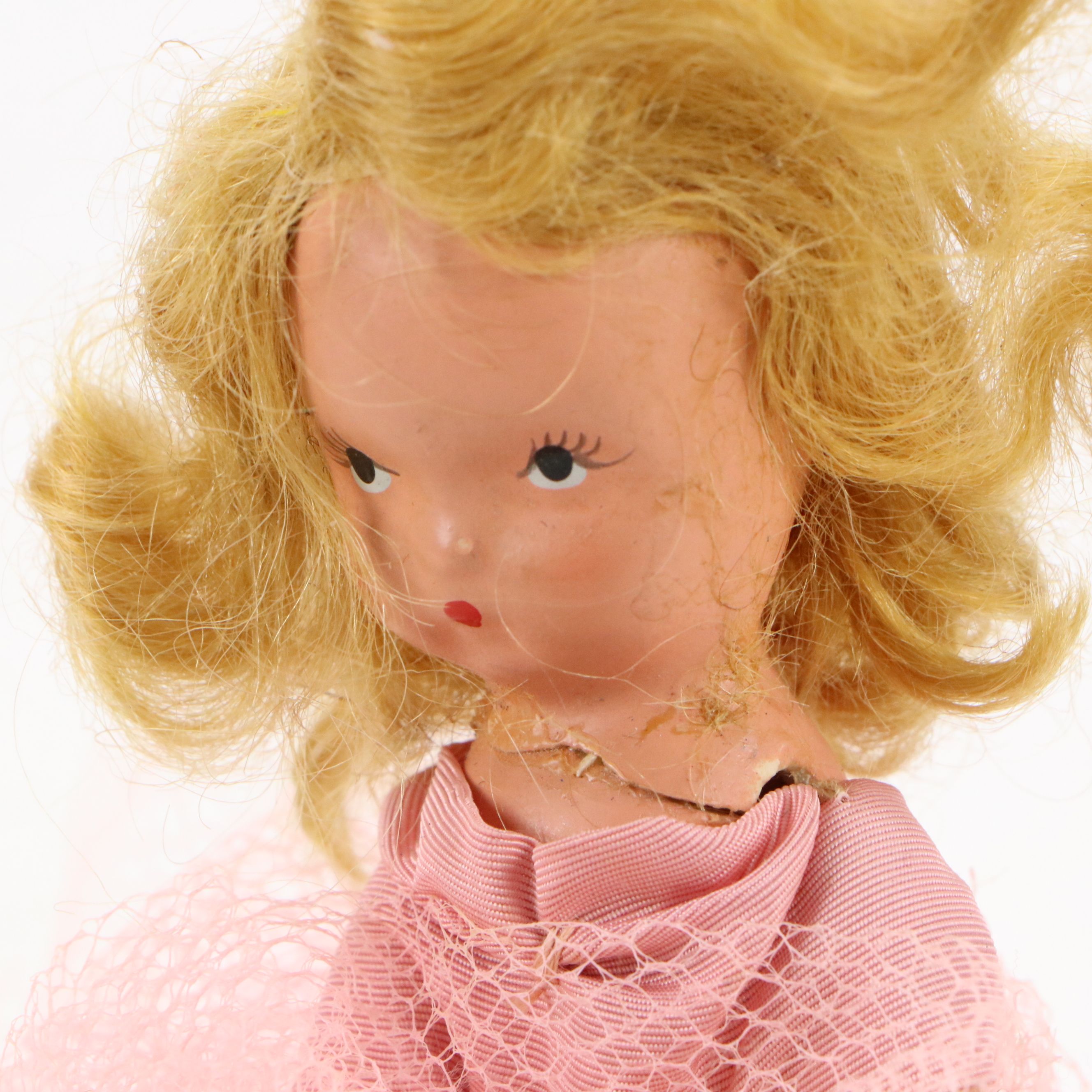 Collection of Mid-Century Vintage Dolls with Children's Ceramic Novelty Tea Set