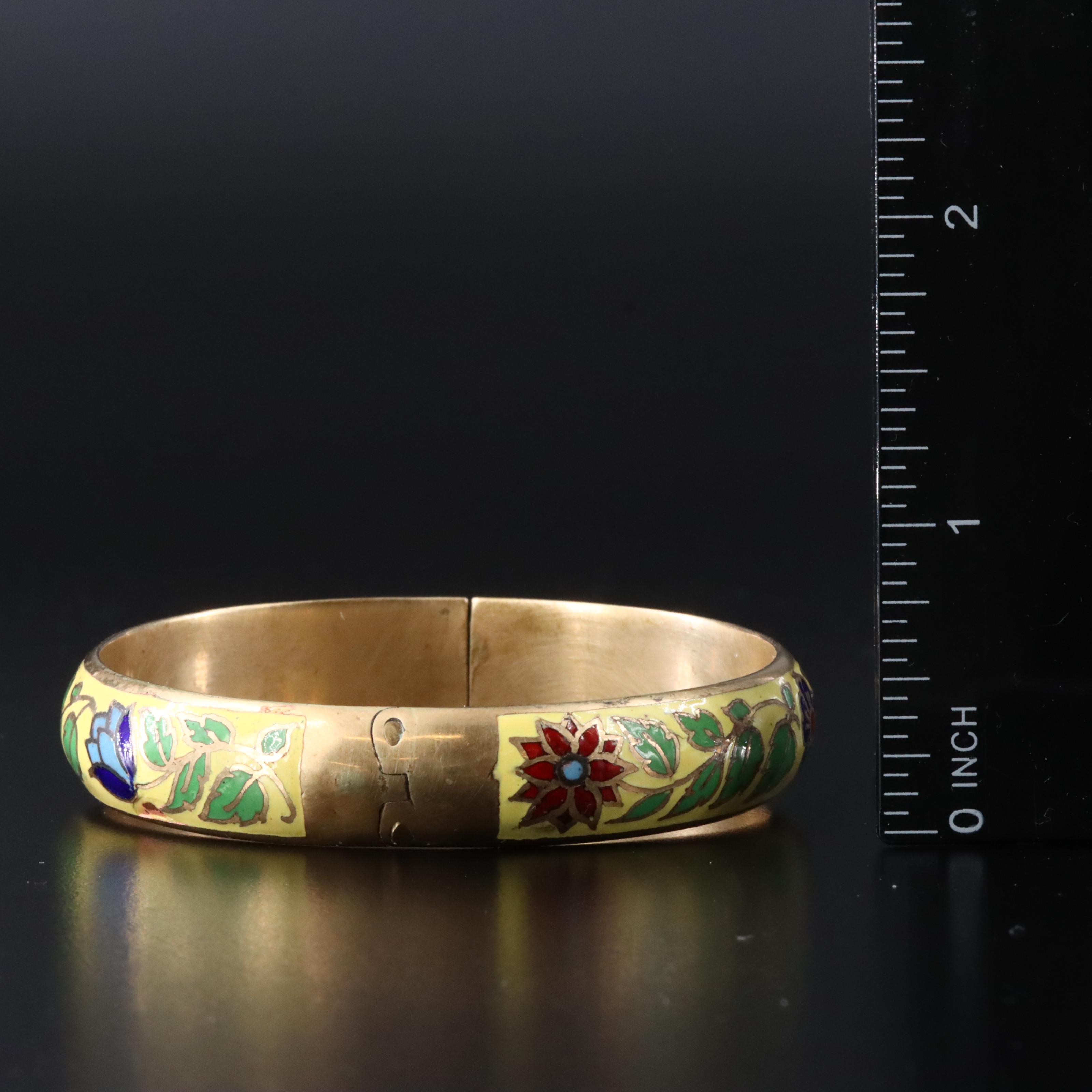 Enamel Floral Bracelet