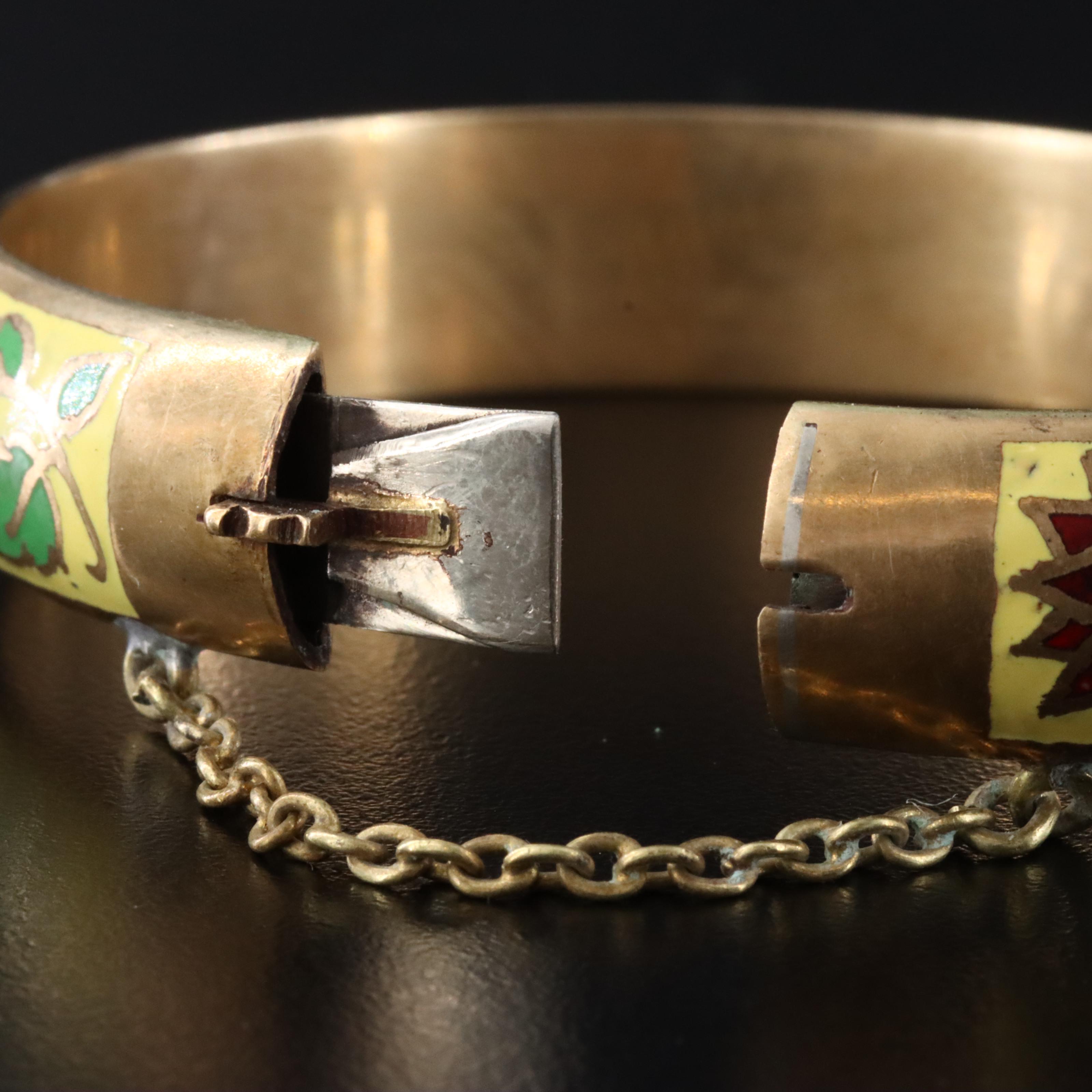 Enamel Floral Bracelet