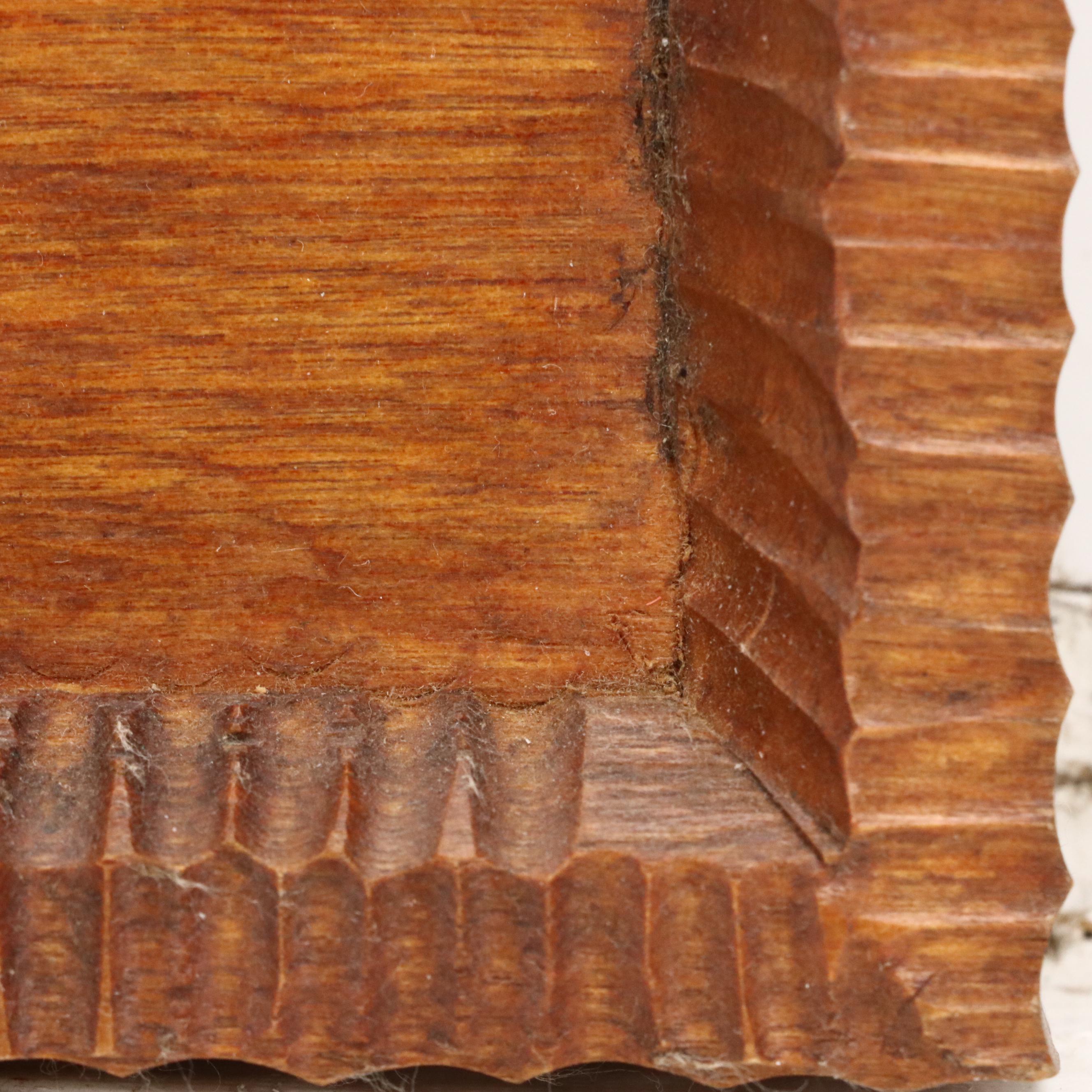 Joe Morrell Folk Art Carved Maple Panel Depicting Federal Eagle, 1980