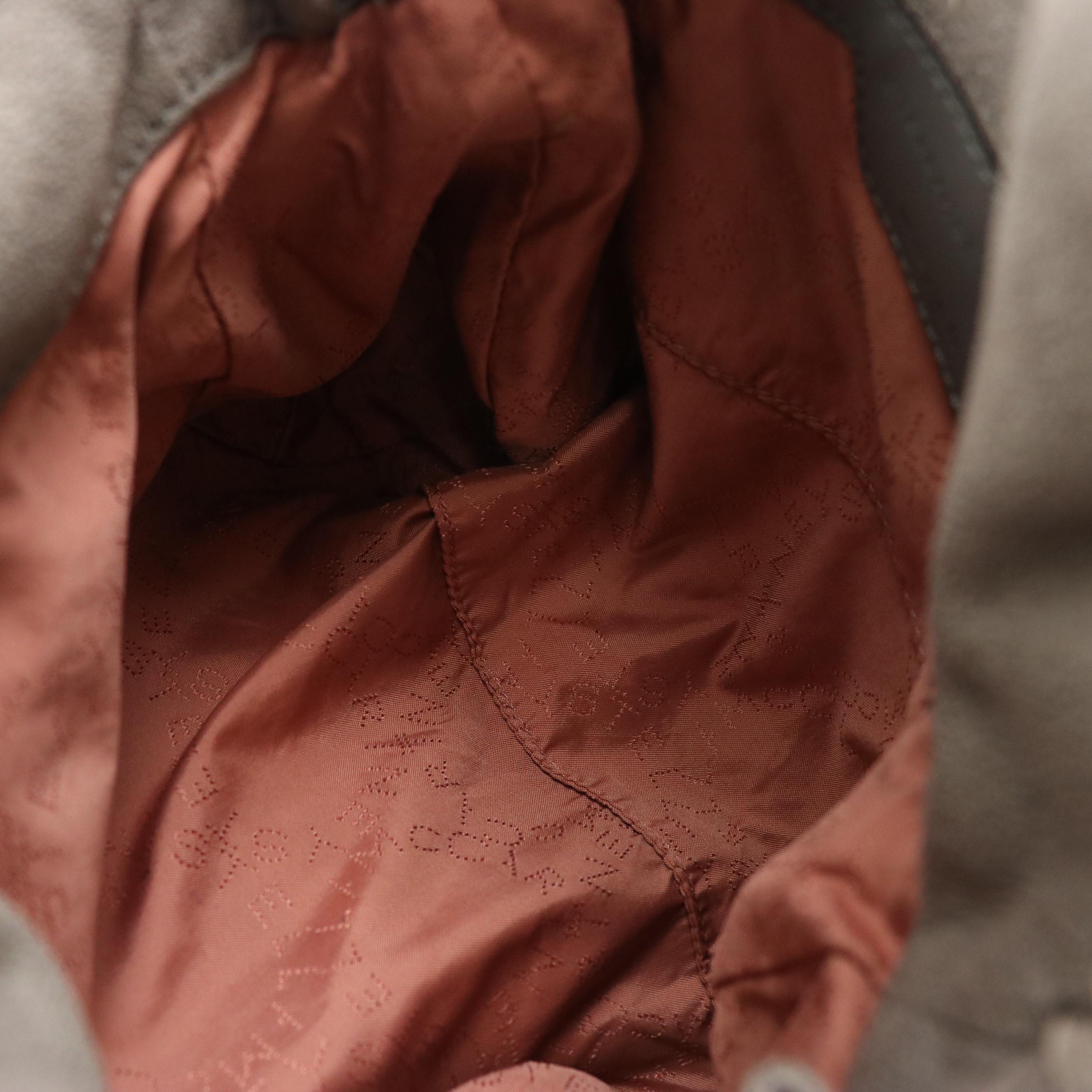 Stella McCartney Falabella Chain Strap Bag in Grey Shaggy Deer Faux-Suede