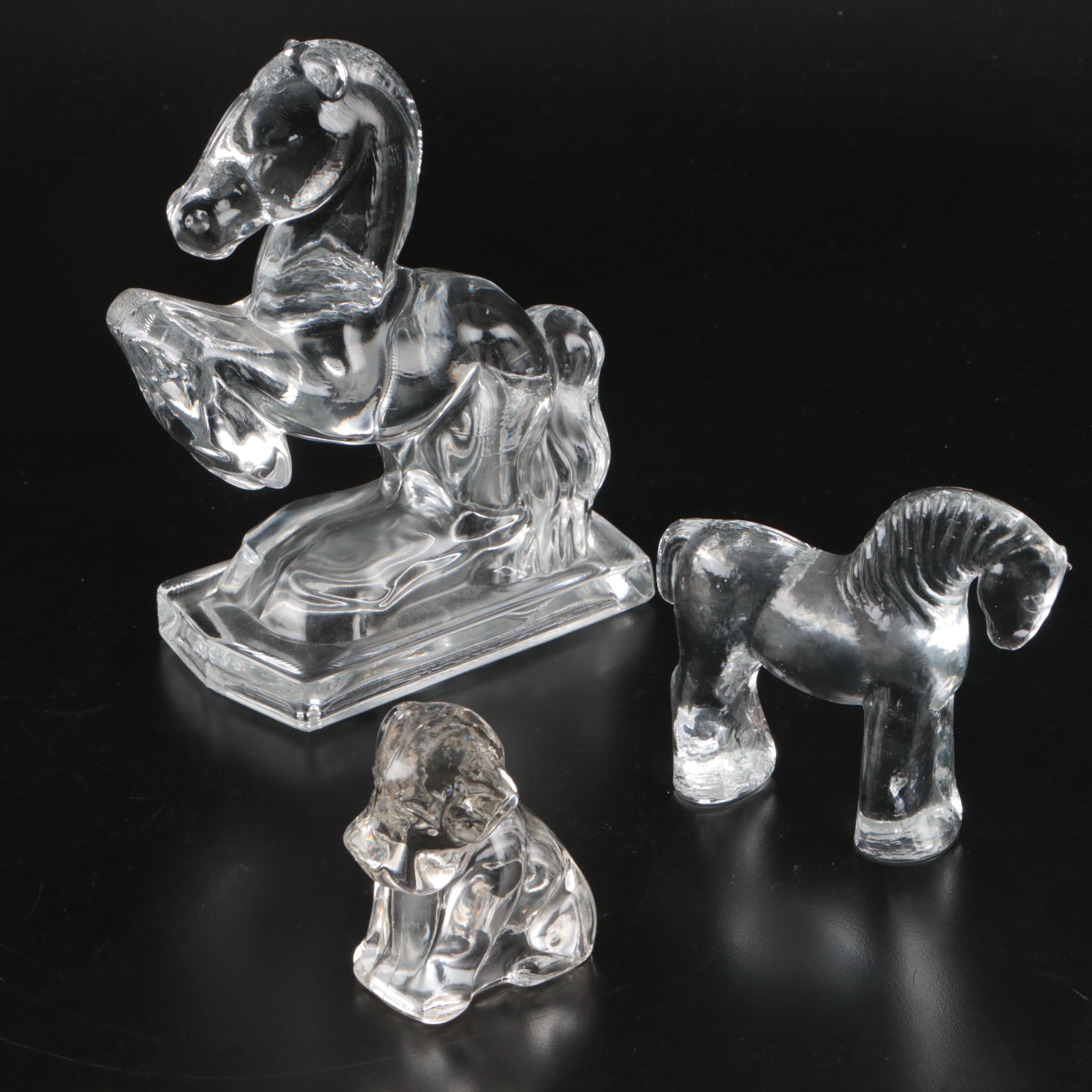 Murano Glass Rooster and Bird with More Art Glass Figurines