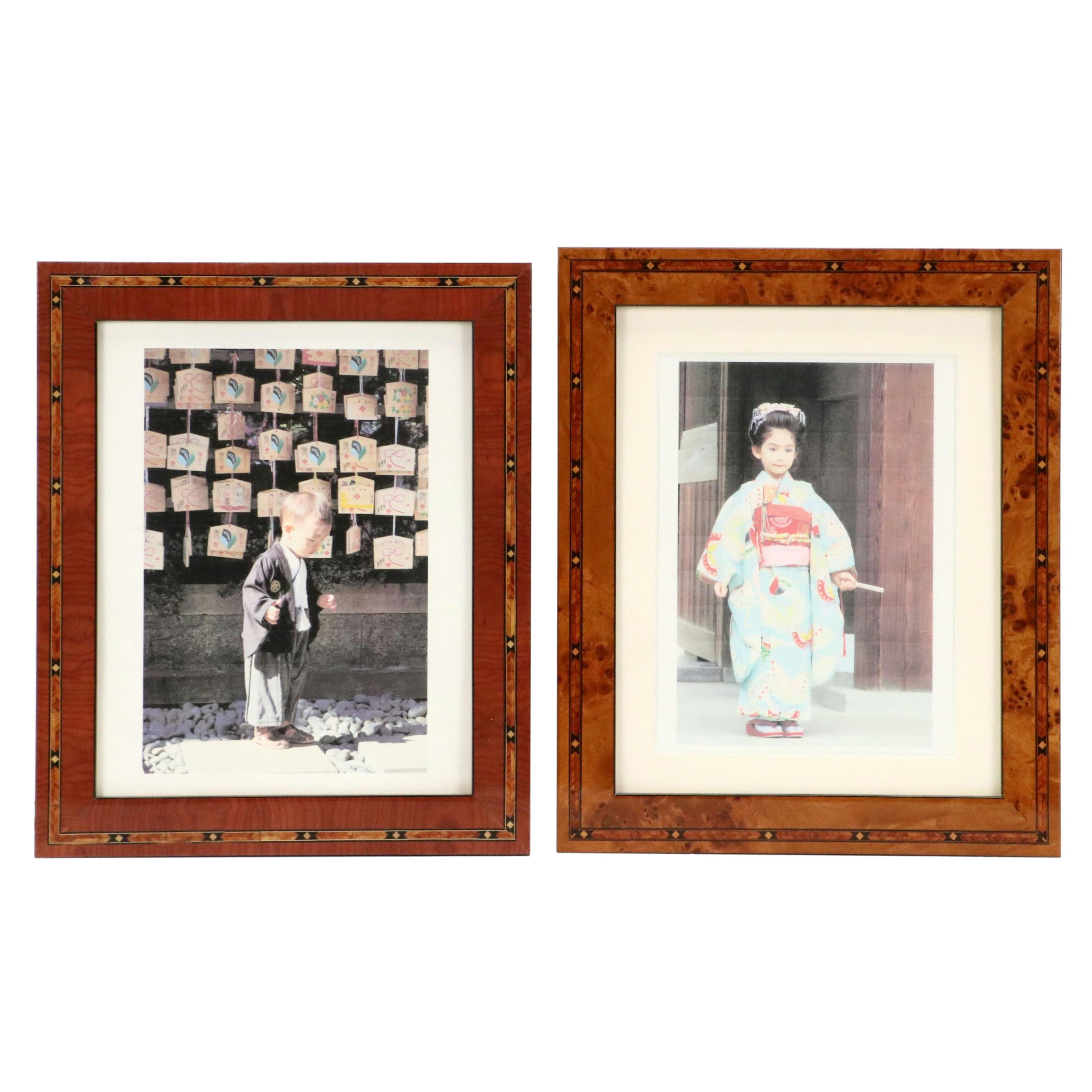 Two Digital Photographic Prints of Japanese Children During Shichi-Go-San