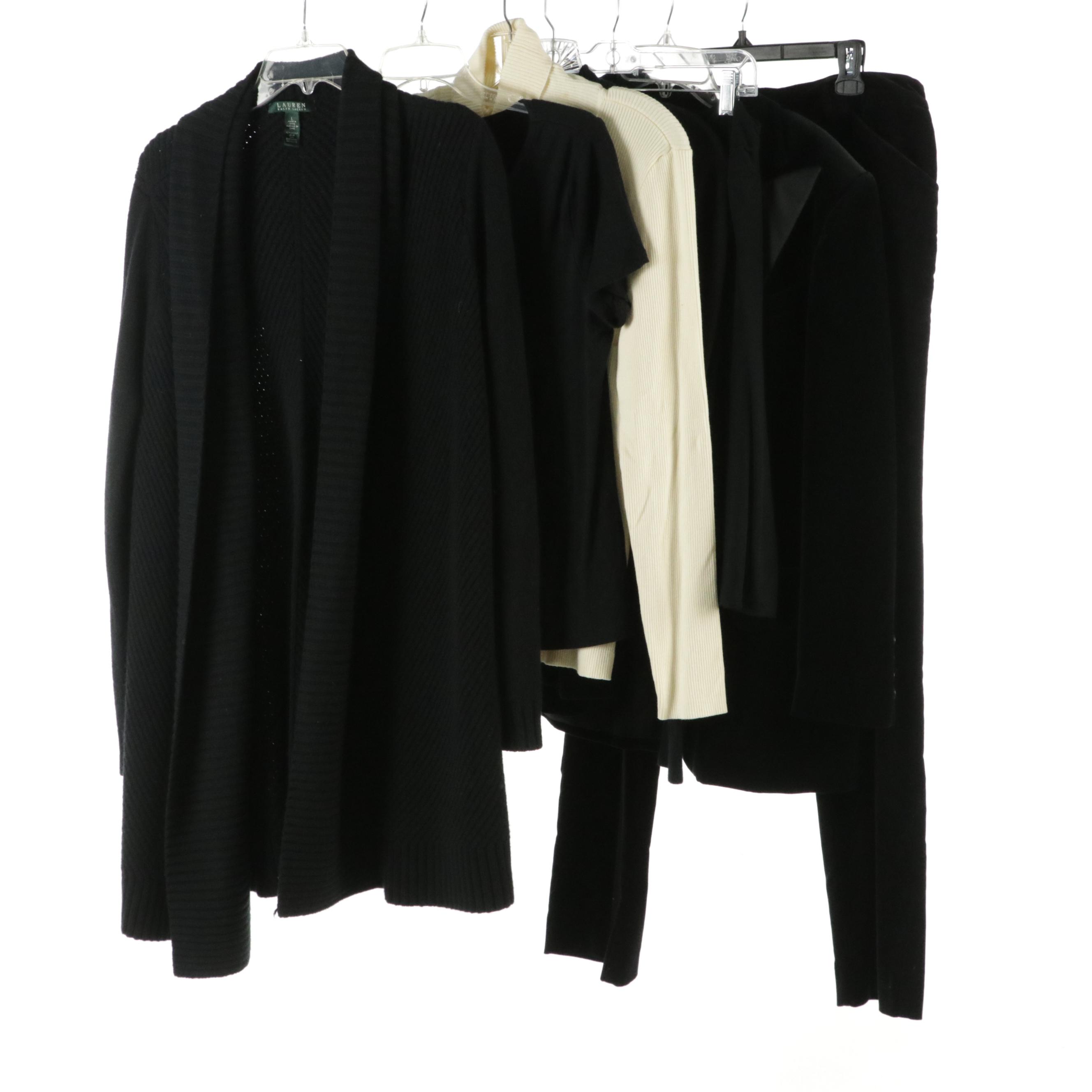 Lauren by Ralph Lauren Tuxedo Jacket & Trousers, Tops, Turtlenecks & Knit Jacket