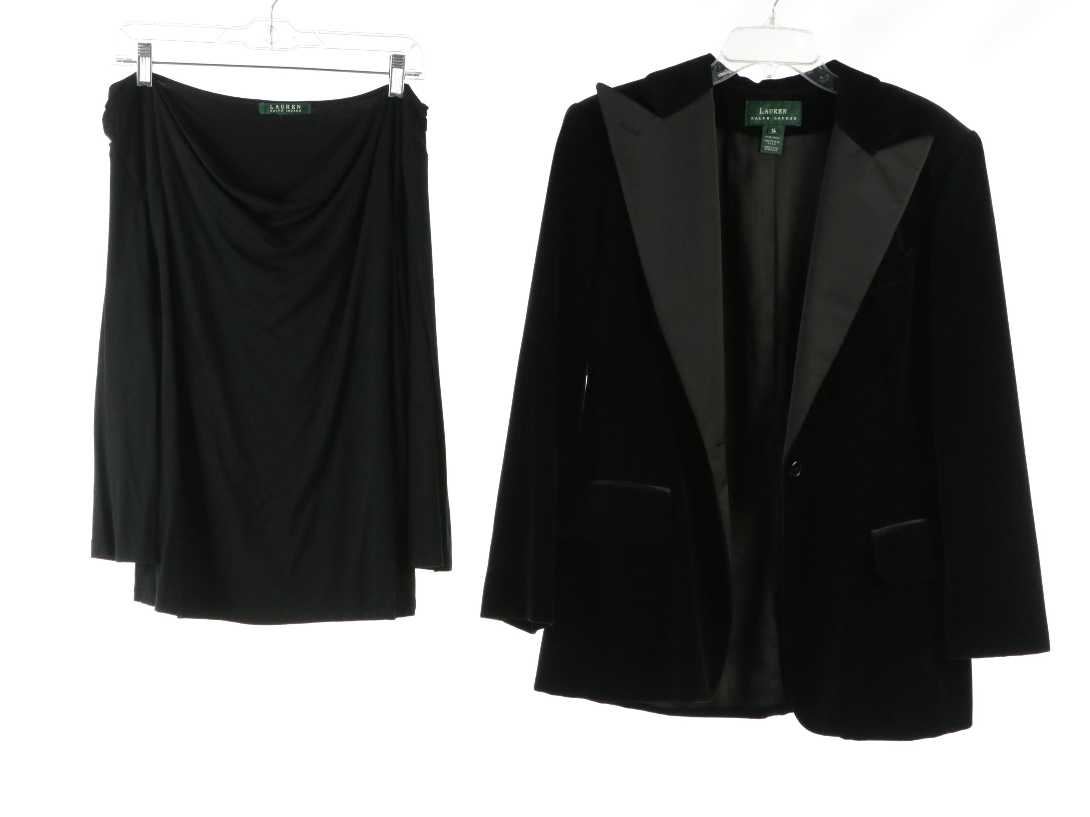Lauren by Ralph Lauren Tuxedo Jacket & Trousers, Tops, Turtlenecks & Knit Jacket
