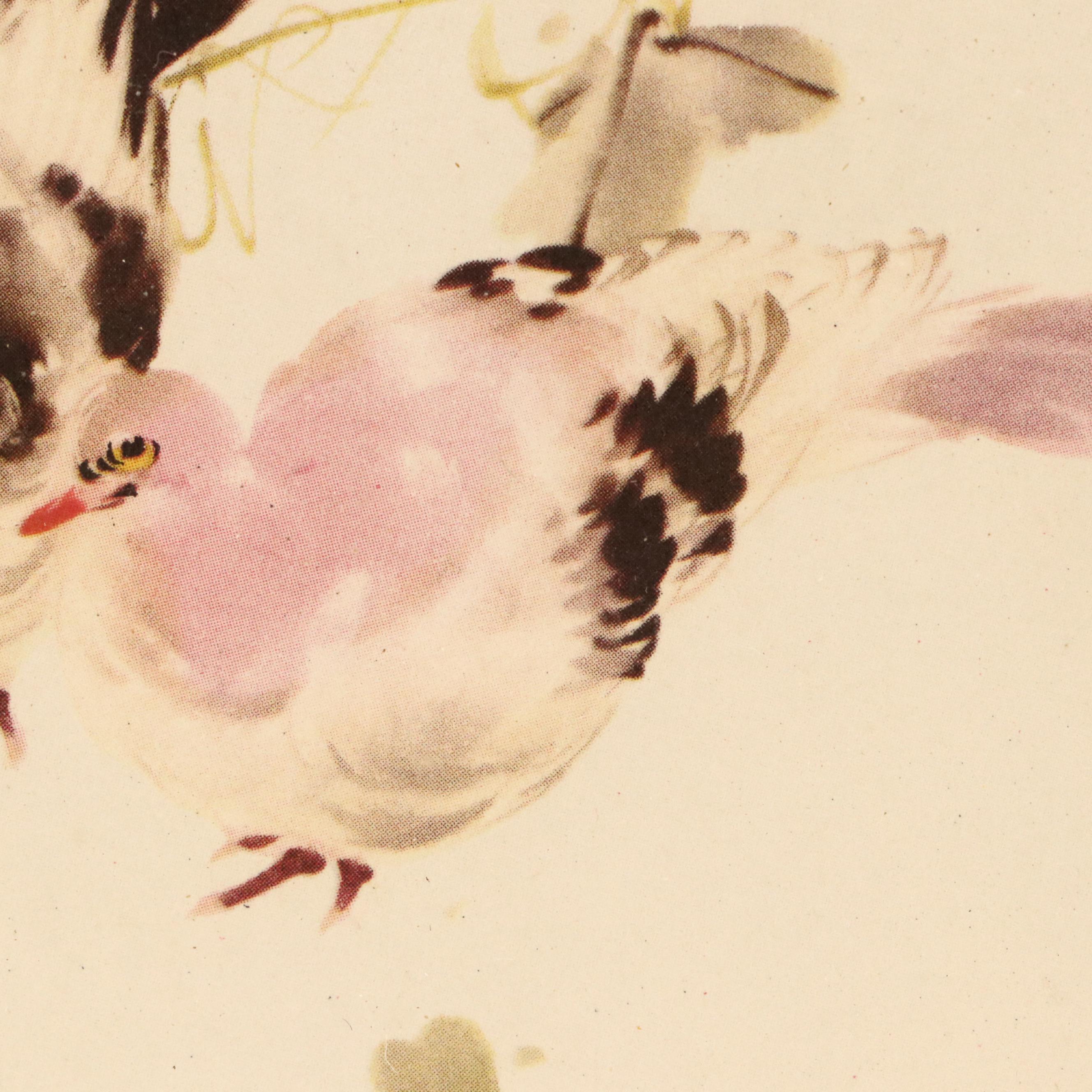 Offset Lithographs of Chinese Scenes with Figures, Fish, and Birds, 20th Century