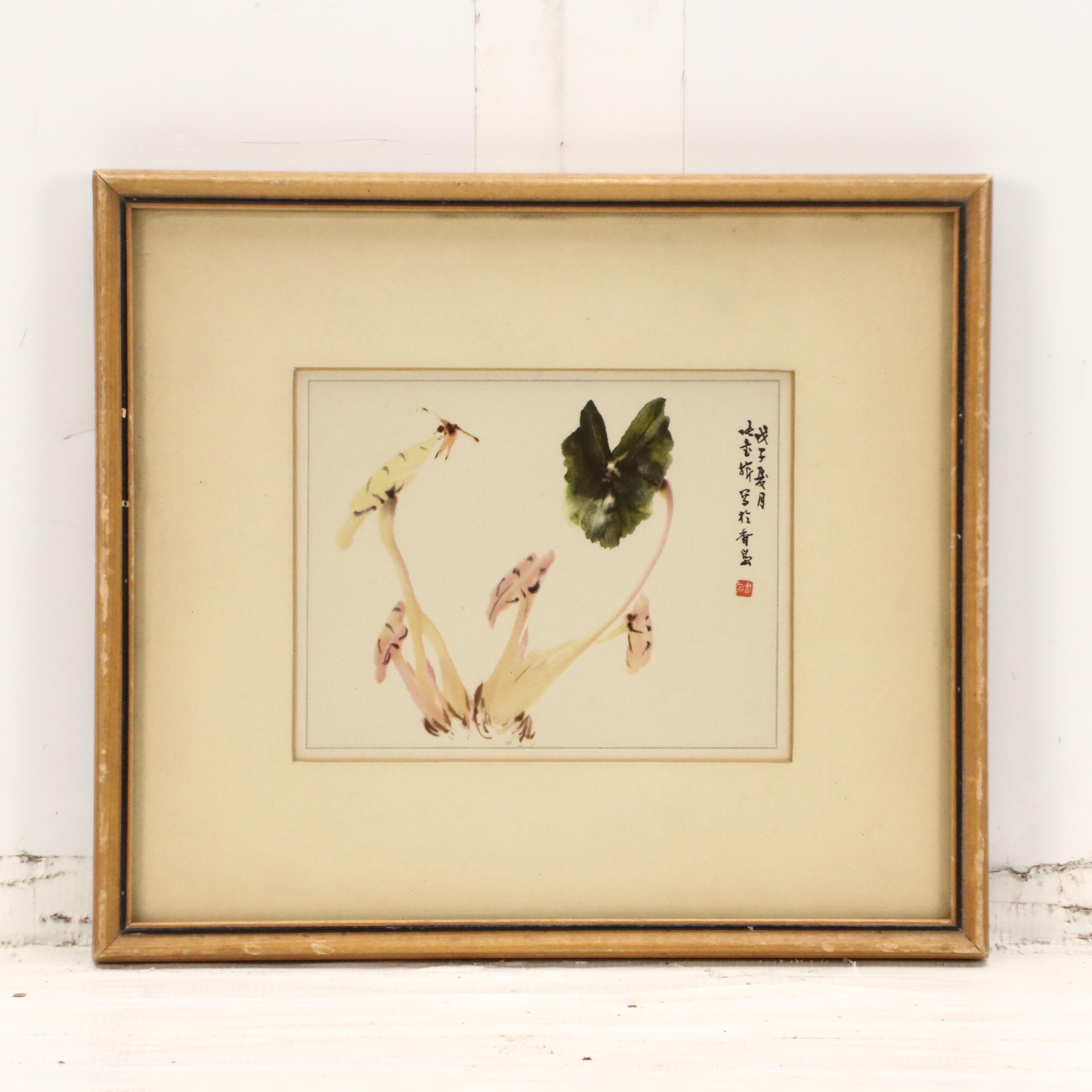 Offset Lithographs of Chinese Scenes with Figures, Fish, and Birds, 20th Century