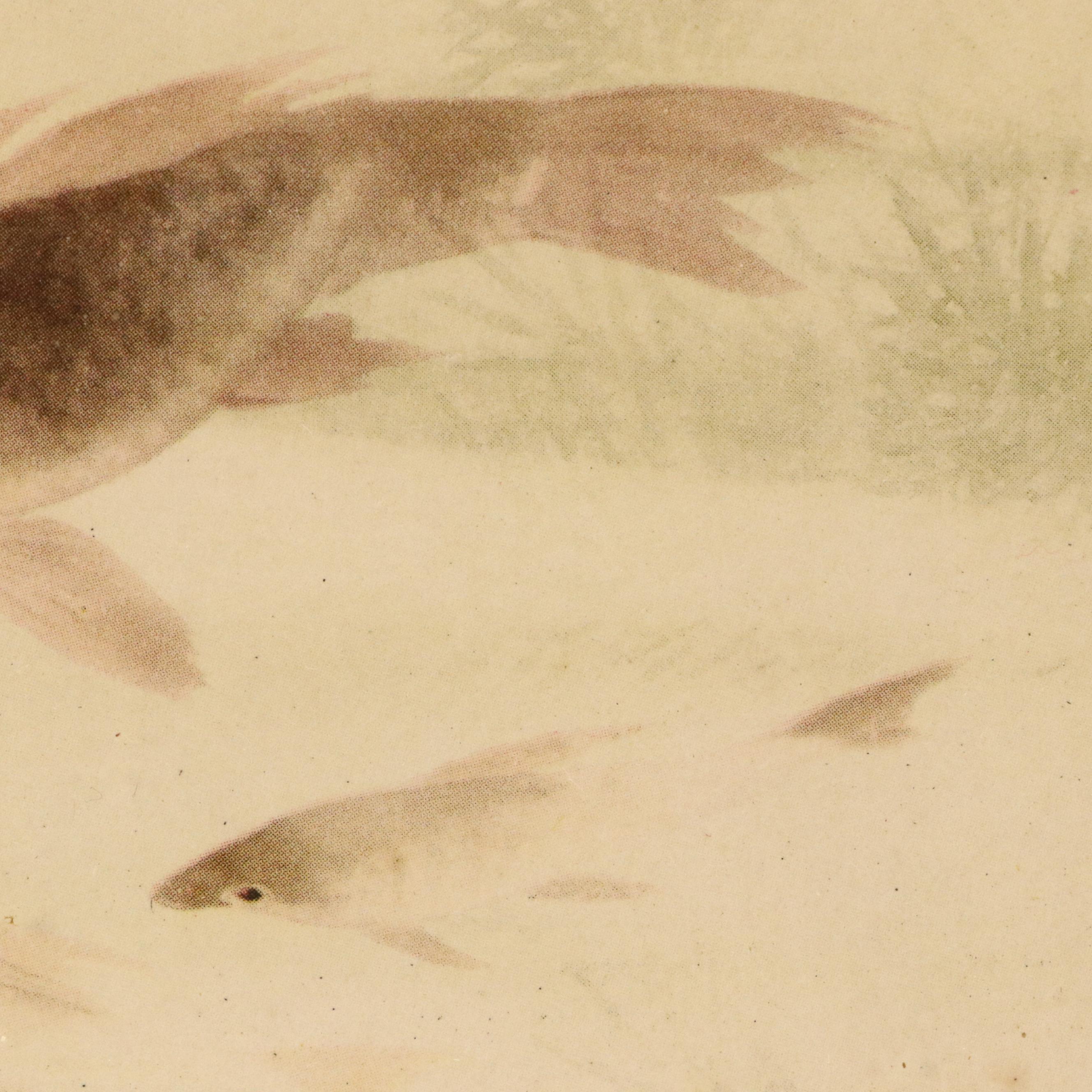 Offset Lithographs of Chinese Scenes with Figures, Fish, and Birds, 20th Century