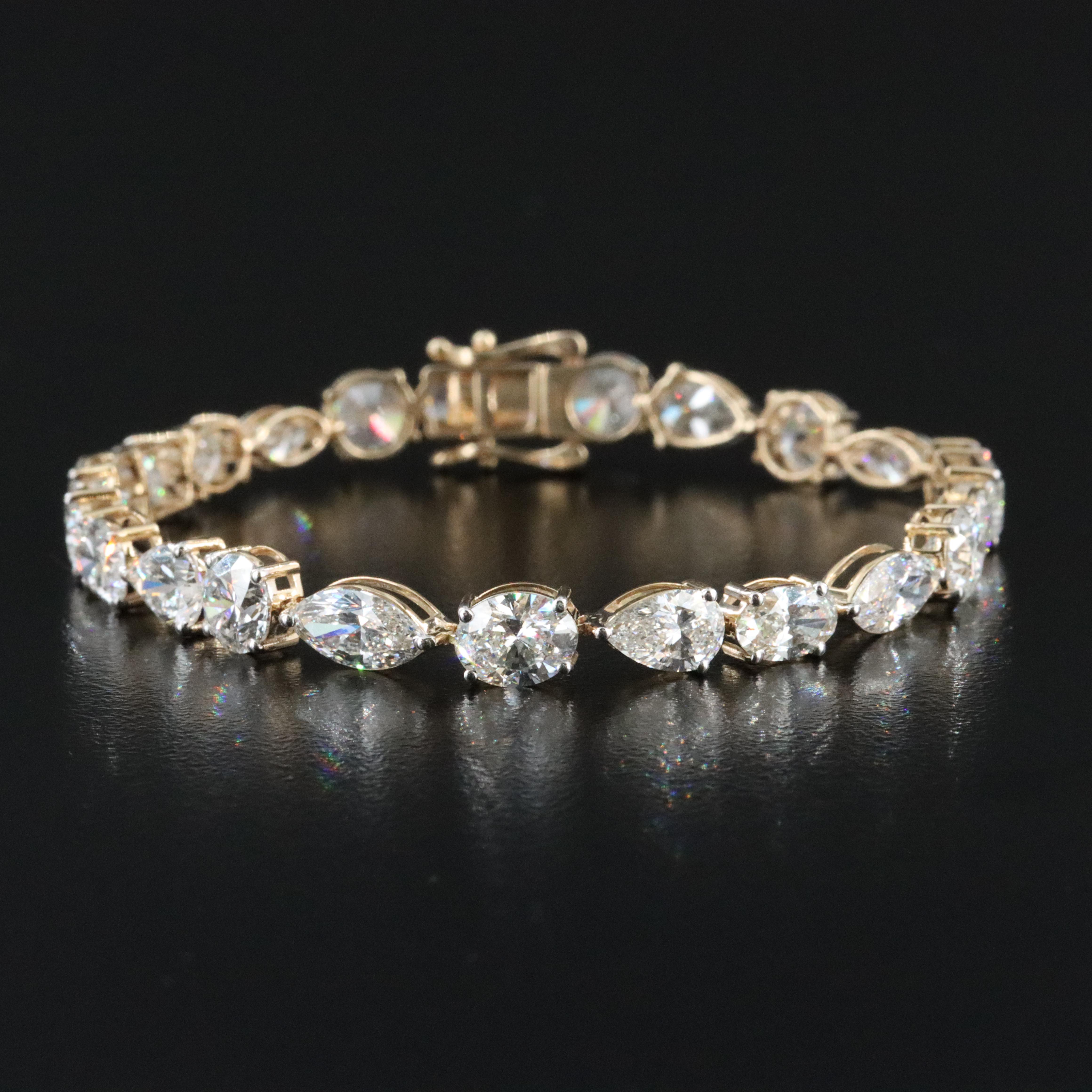 14K 15.29 CTW Lab Grown Diamond Bracelet