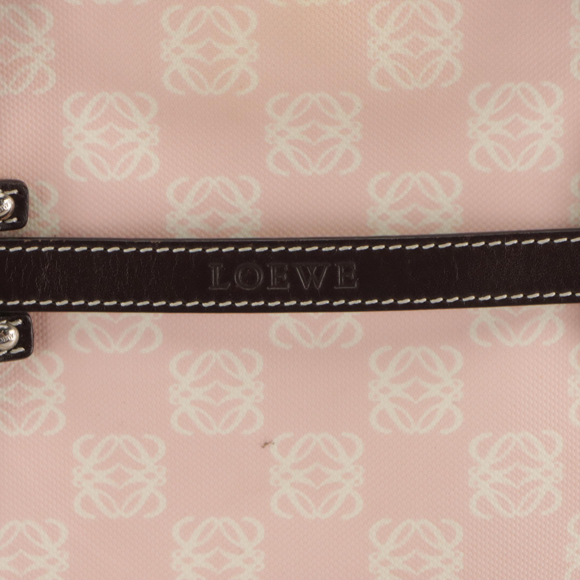 Loewe Anagram Coated Canvas and Leather Tote