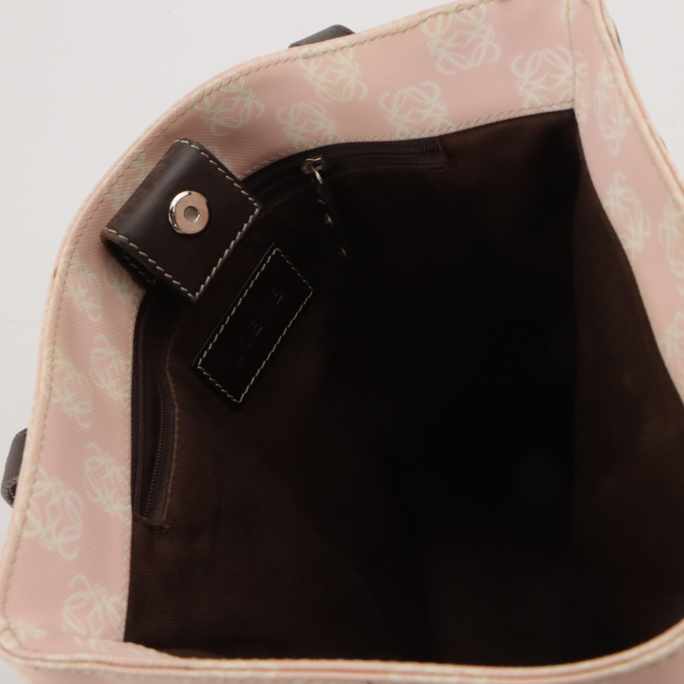 Loewe Anagram Coated Canvas and Leather Tote