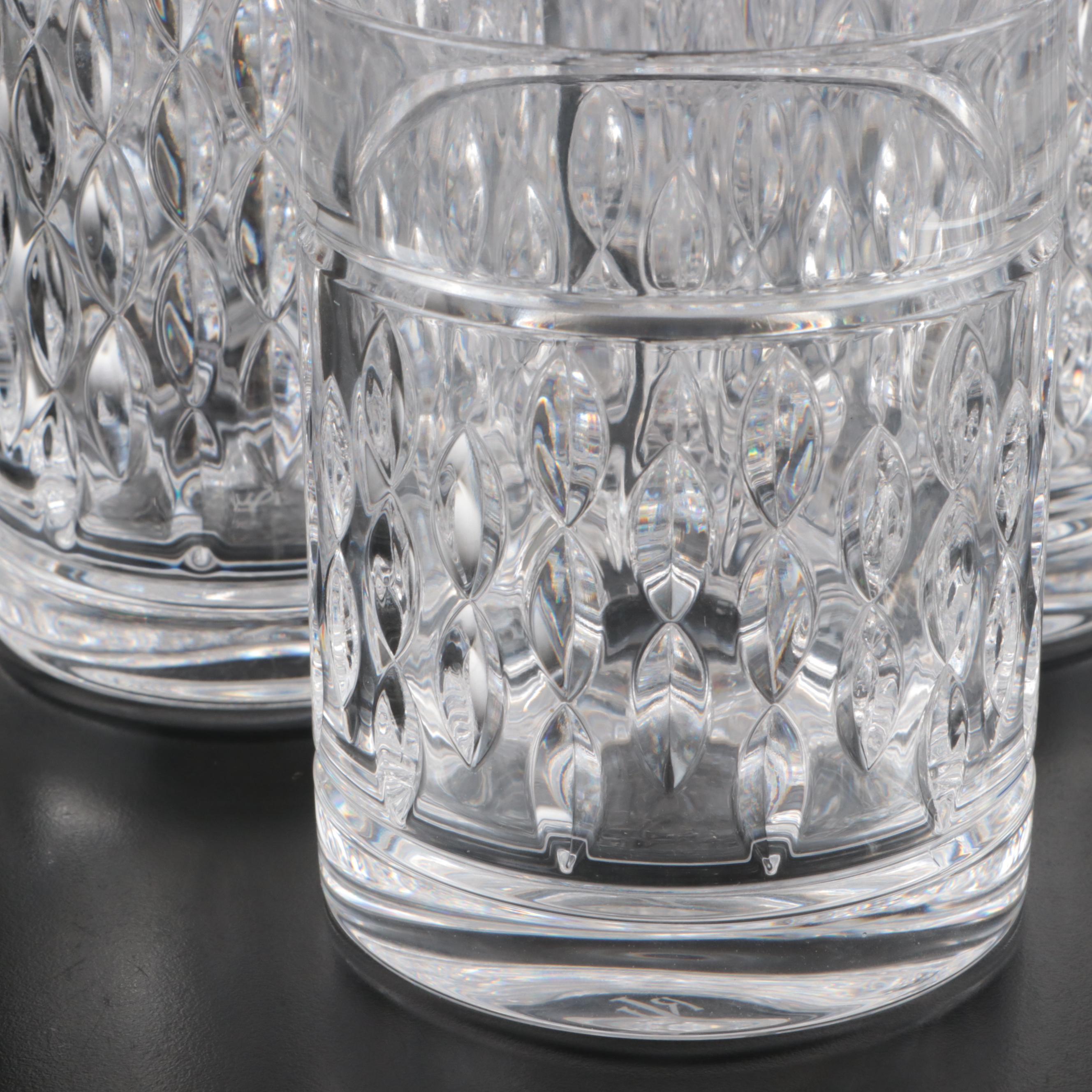 Contemporary Ralph Lauren "Aston" Crystal Highball and Old Fashioned Glasses