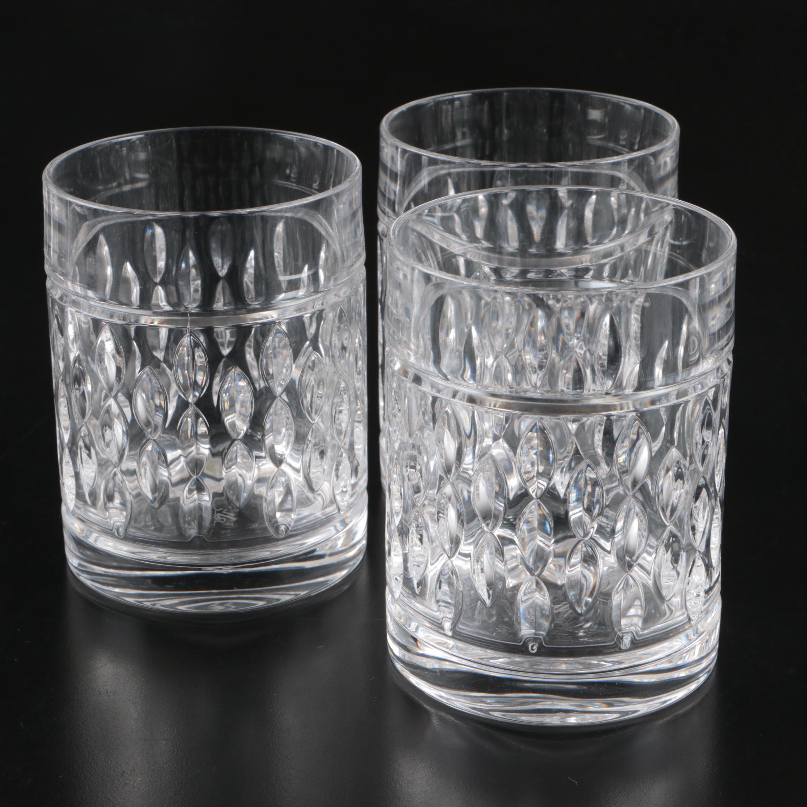Contemporary Ralph Lauren "Aston" Crystal Highball and Old Fashioned Glasses