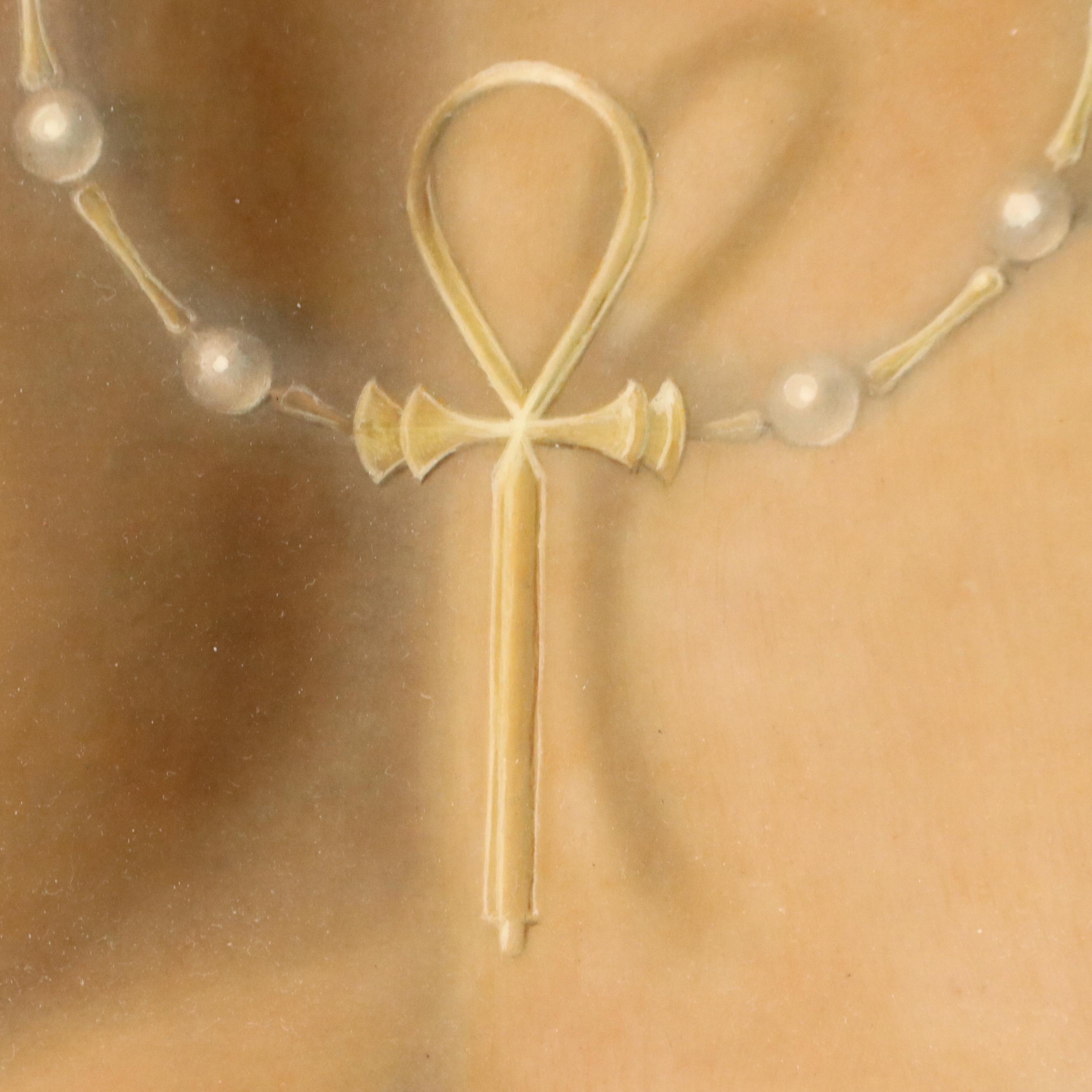 Reid Gardner Tempera Portrait of Topless Woman "Summer of the Ankh," 1967