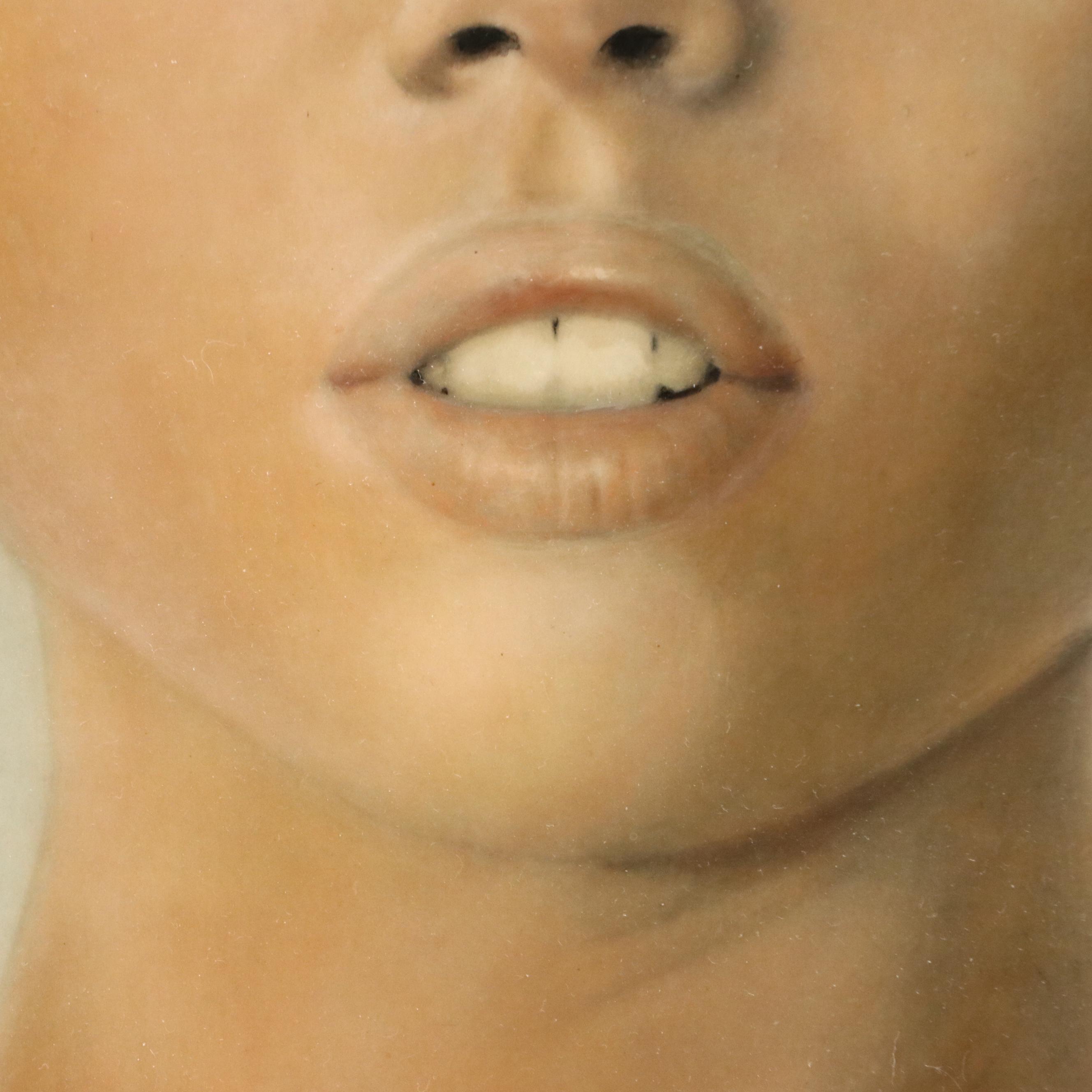 Reid Gardner Tempera Portrait of Topless Woman "Summer of the Ankh," 1967