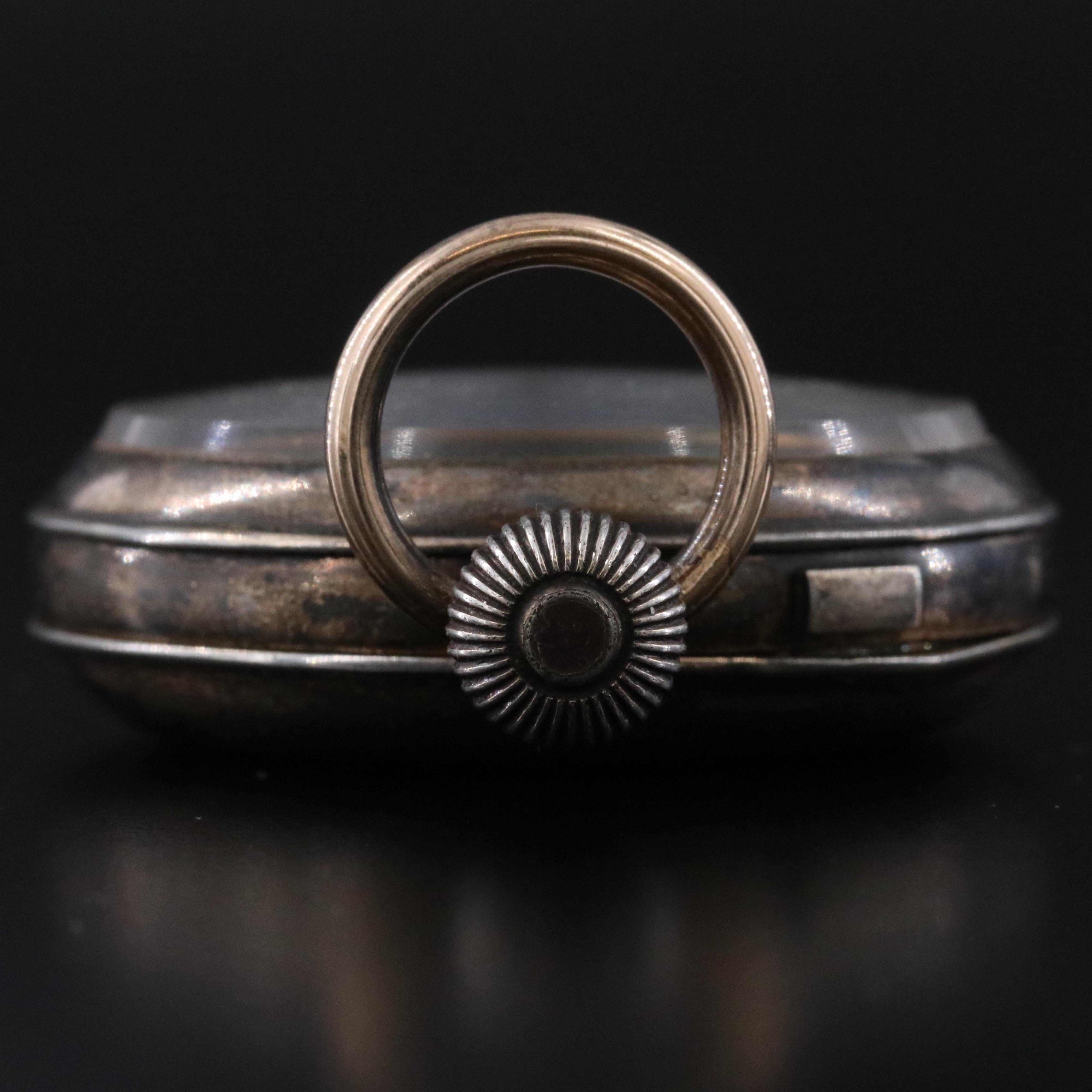 Vintage Agassiz Sterling Silver Split Seconds Pocket Watch