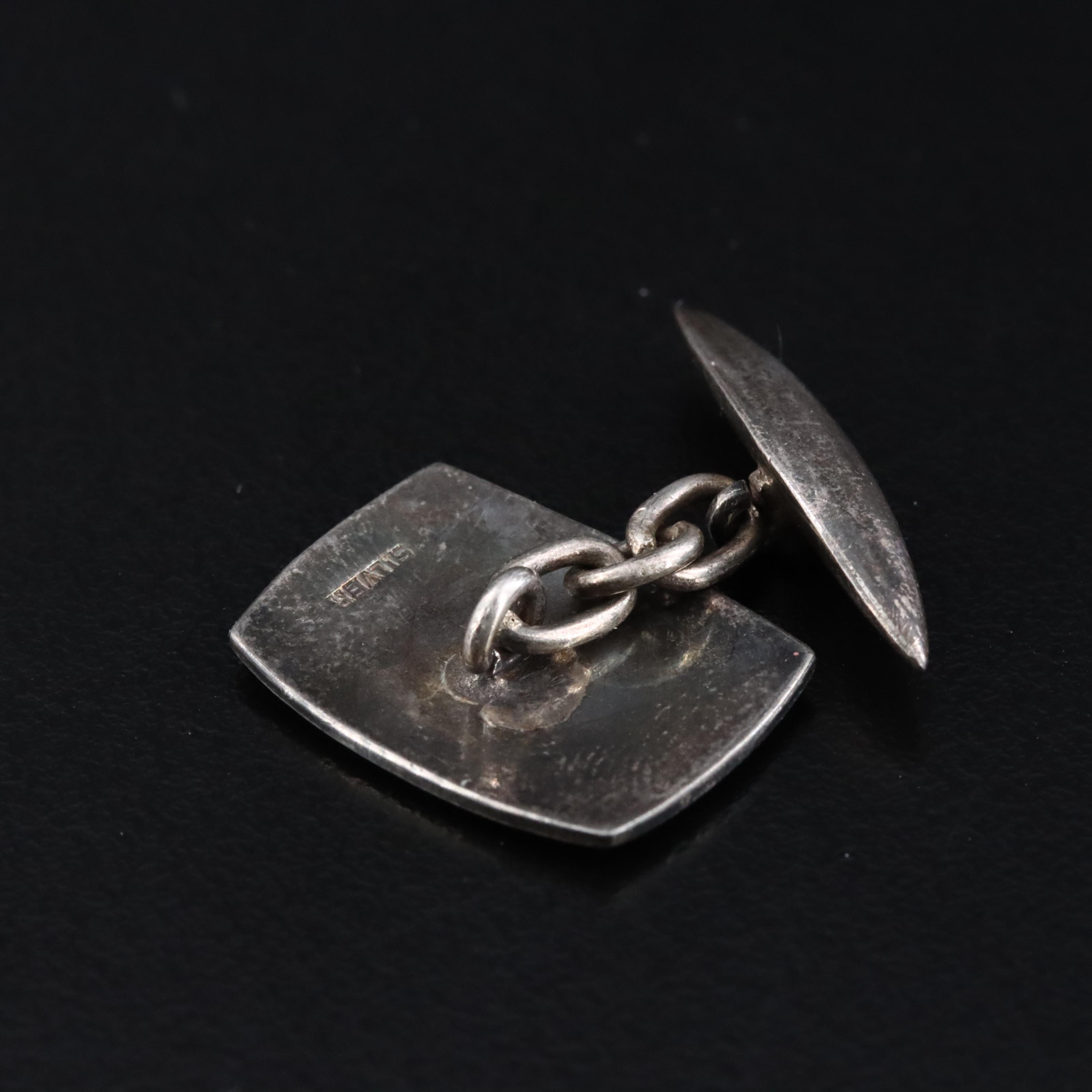 Vintage Sterling Stampwork Cufflinks