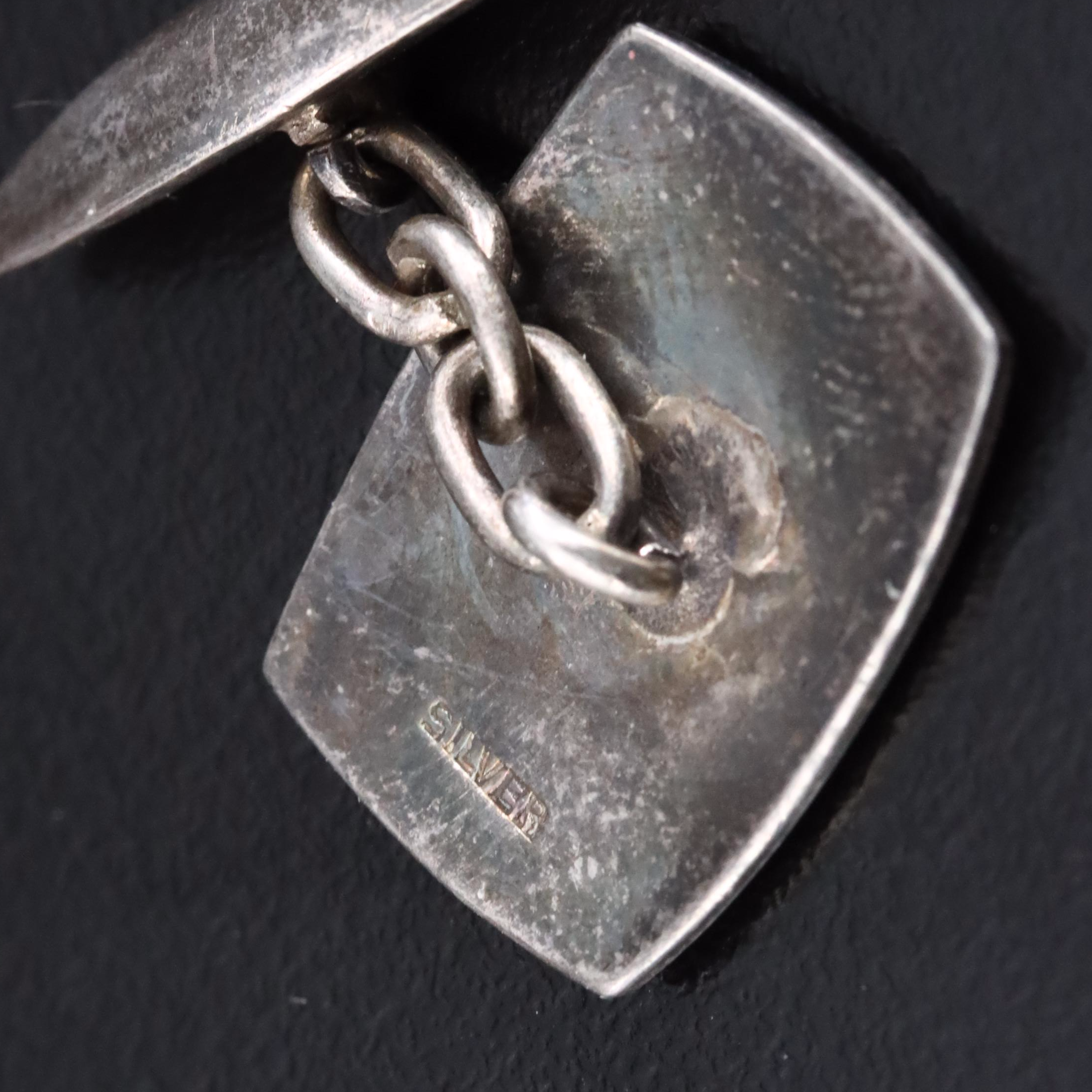 Vintage Sterling Stampwork Cufflinks